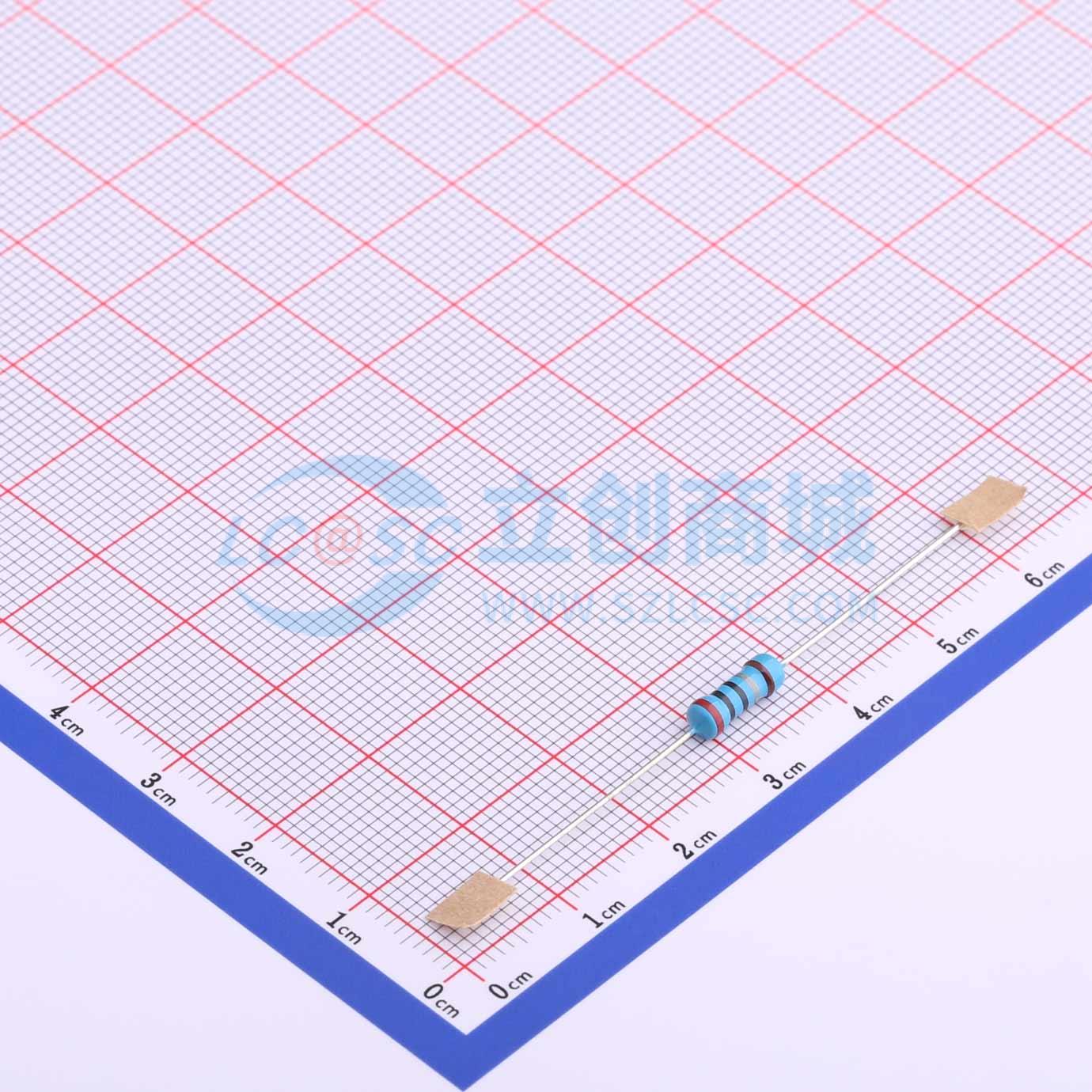 点击查看大图 MF1/2W-20Ω±1%T52实物图
