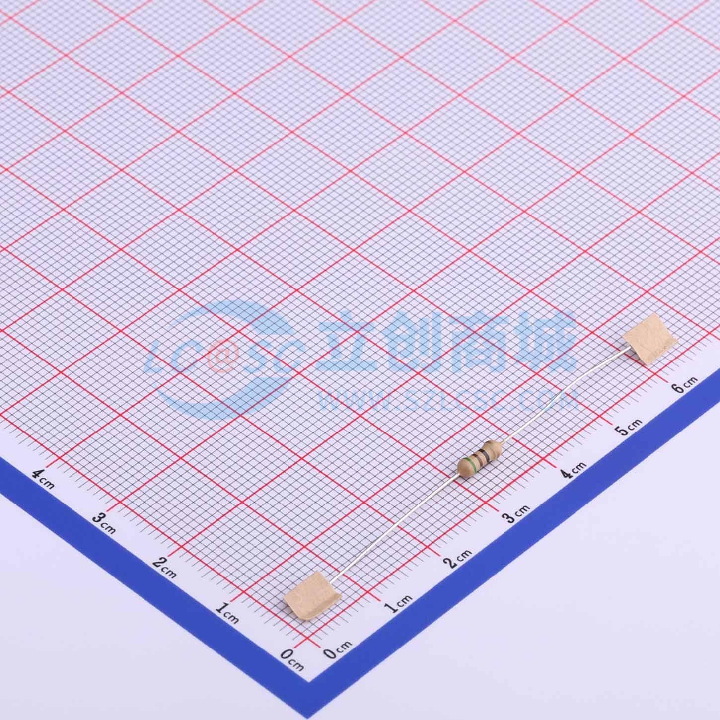点击查看大图 CF1/4W-51Ω±5%T52实物图