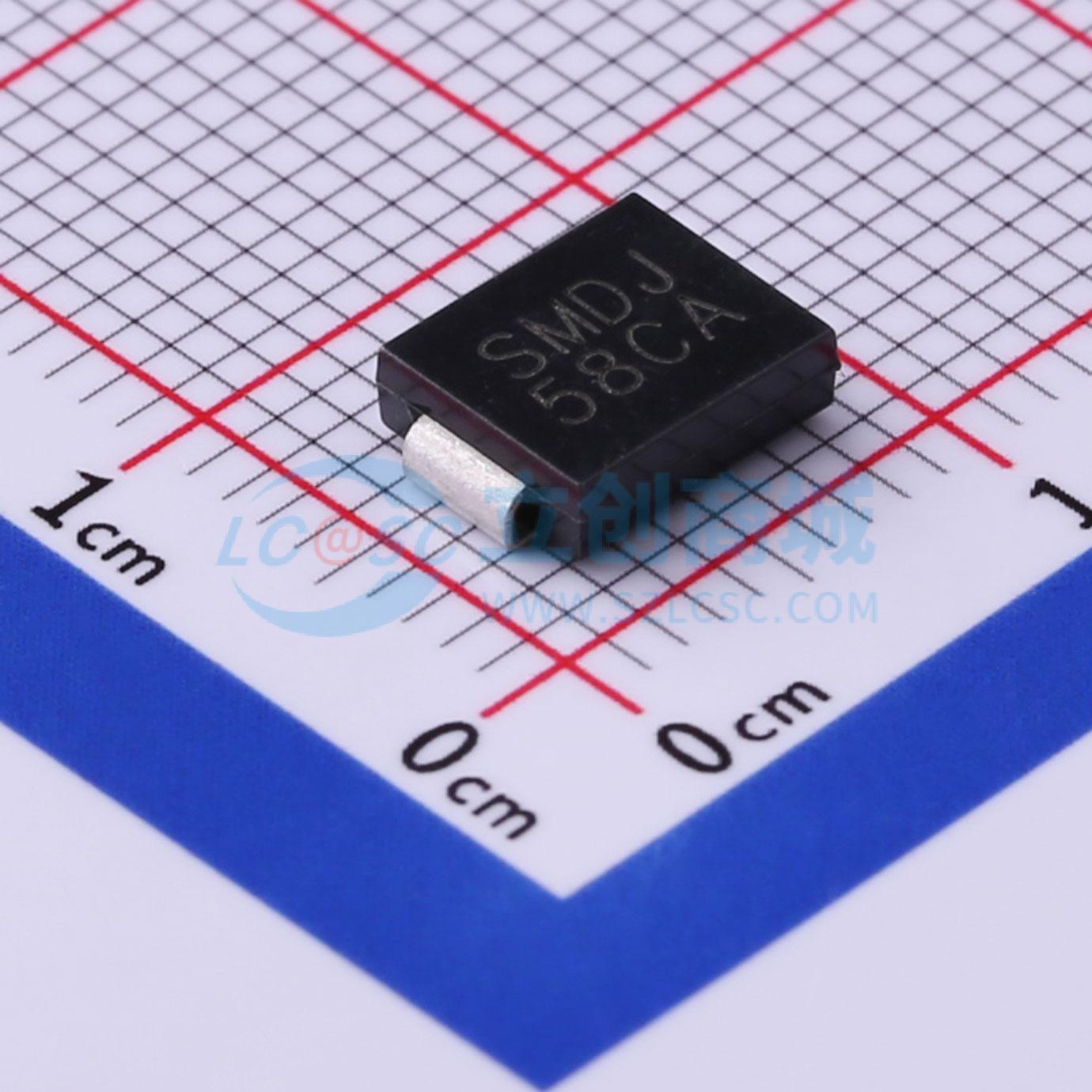 点击查看大图 SMDJ58CA实物图