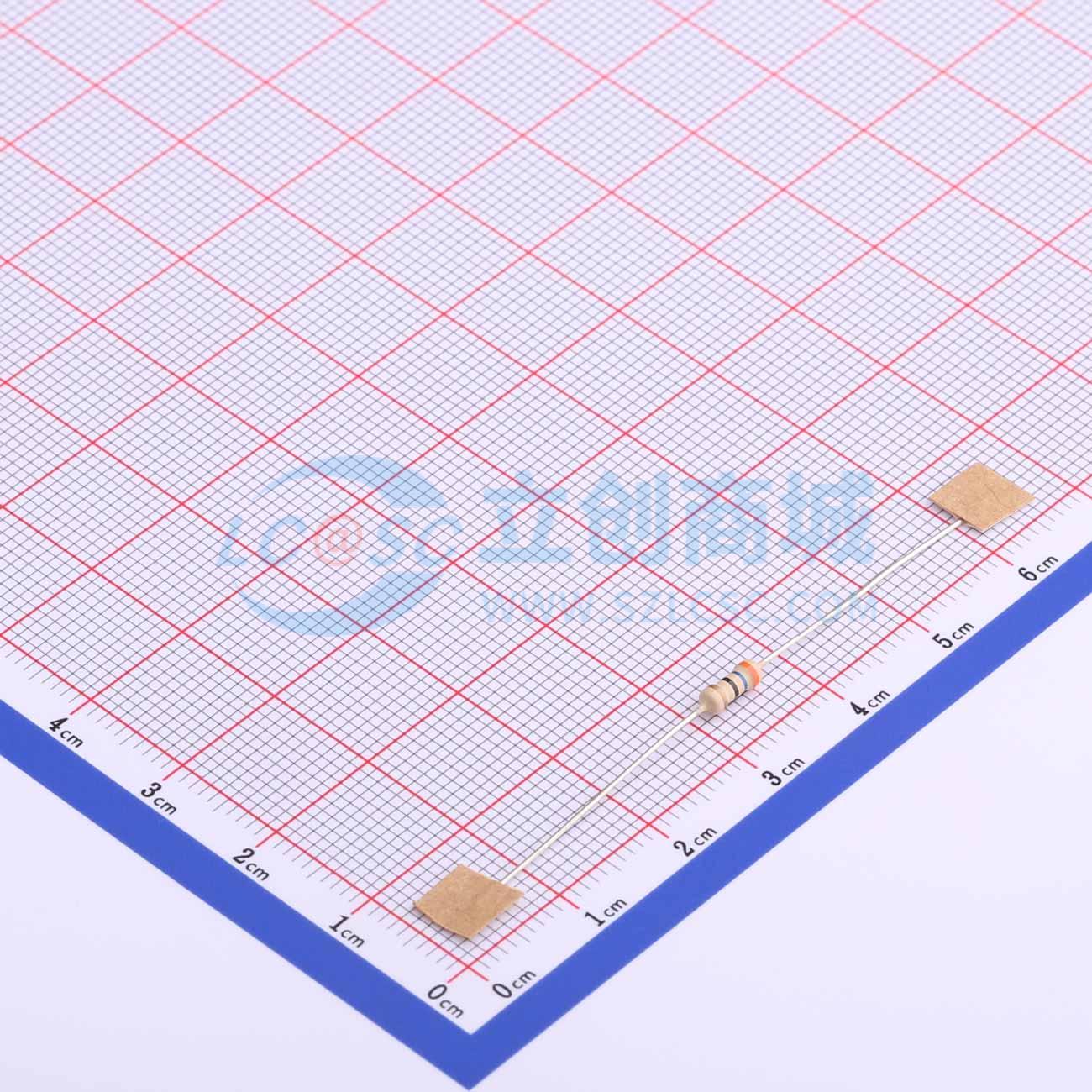 点击查看大图 CF1/4W-36Ω±5%T52实物图