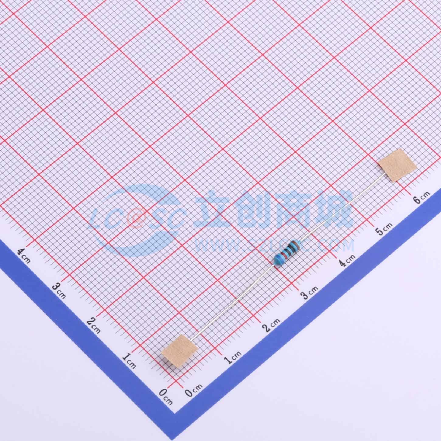 点击查看大图 MF1/4W-620Ω±1%T52实物图