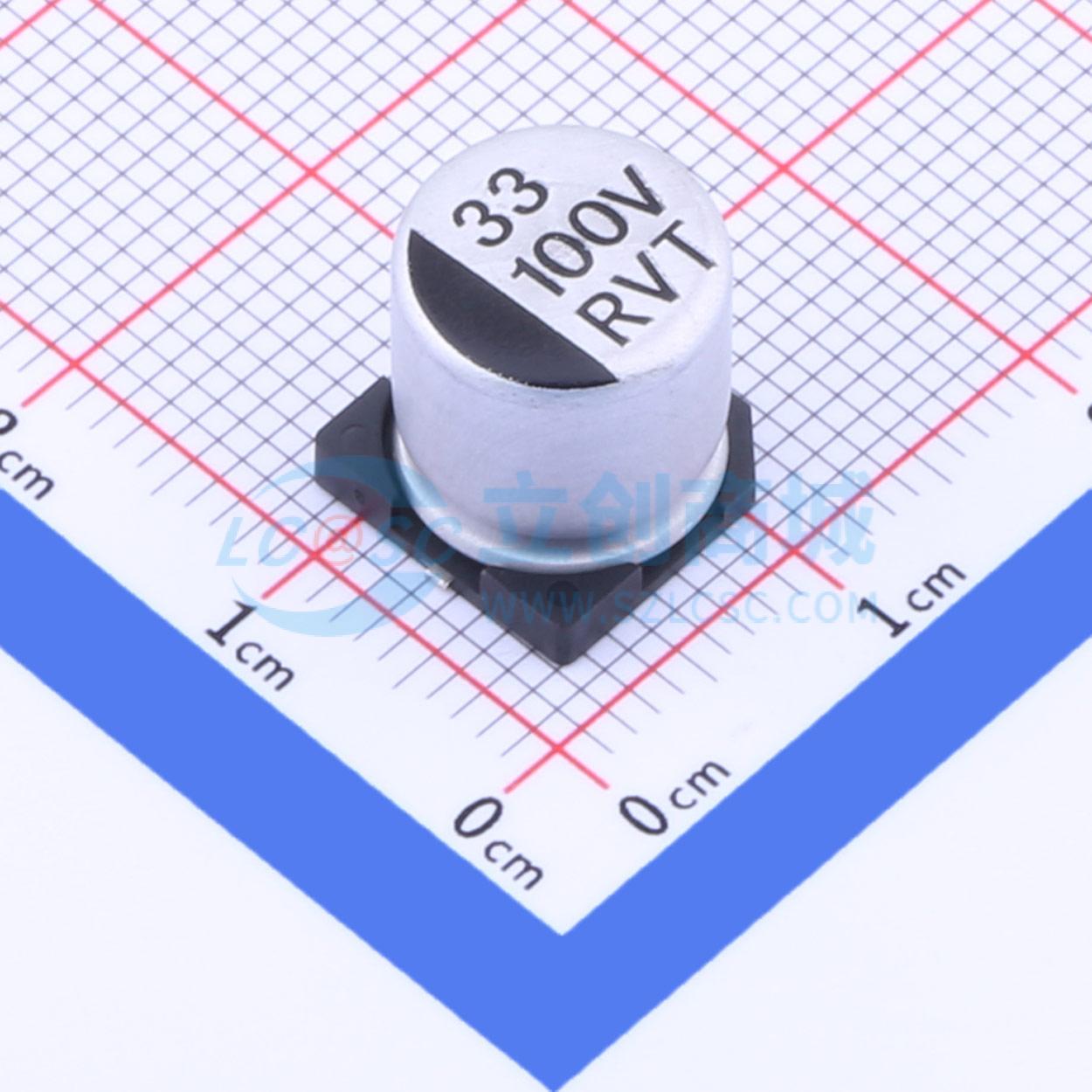 点击查看大图 RVT2A330M1010 33UF 100V实物图