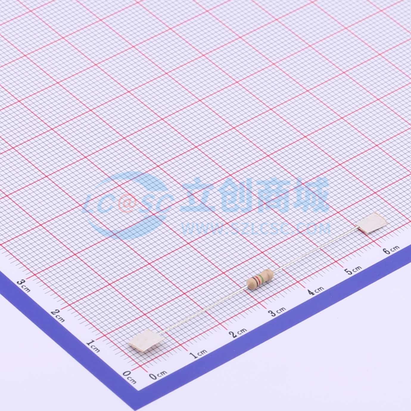 CF1/4W-1.2MΩ±5%T52实物图