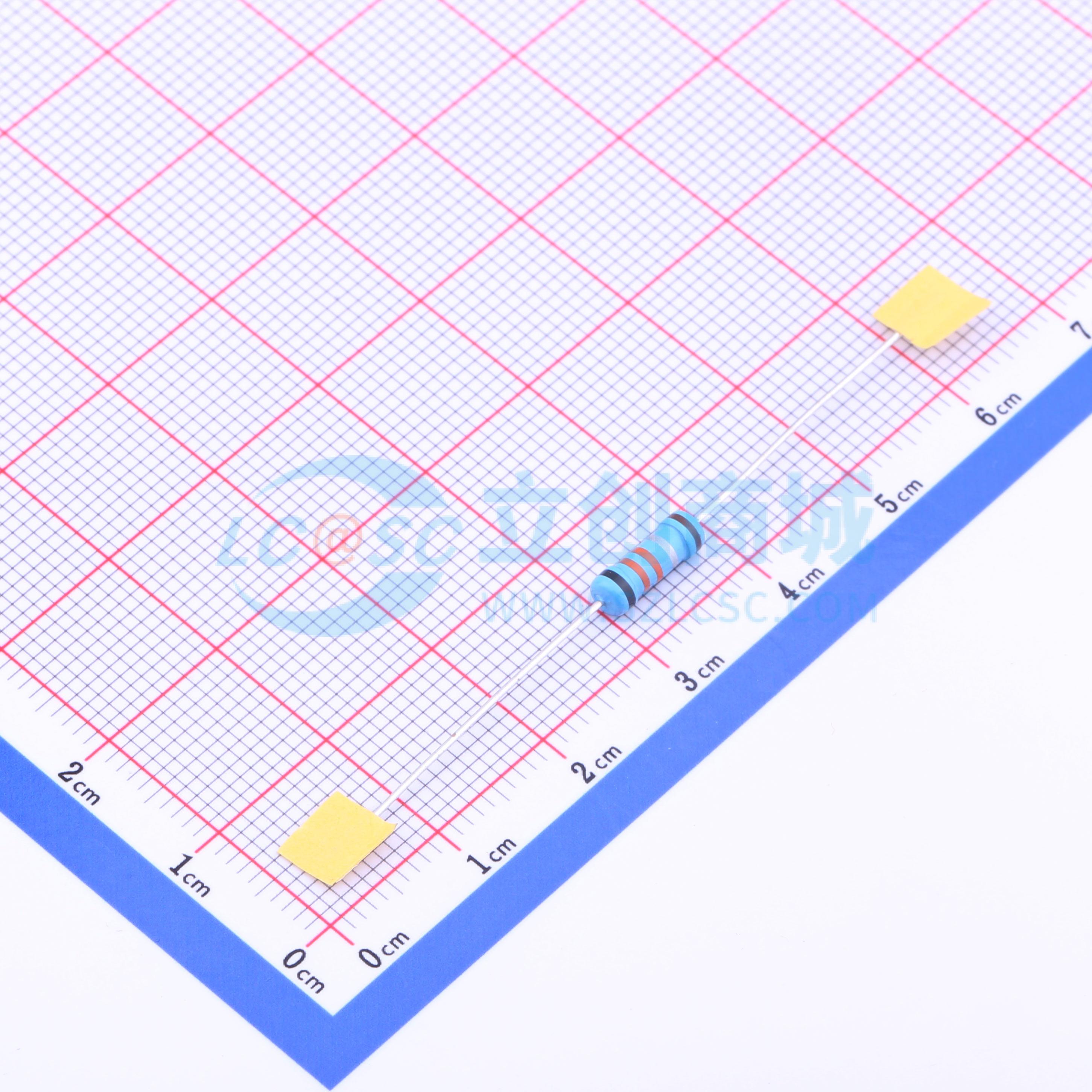 点击查看大图 MF1/2W-0.33Ω±1%T52实物图
