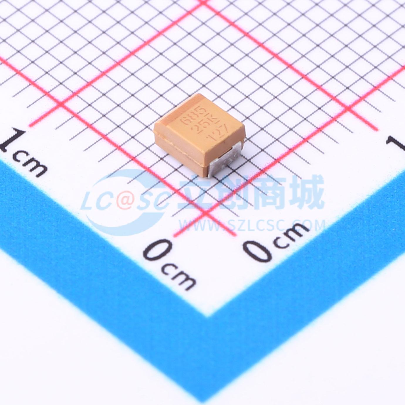 点击查看大图 T491B685K025AT实物图