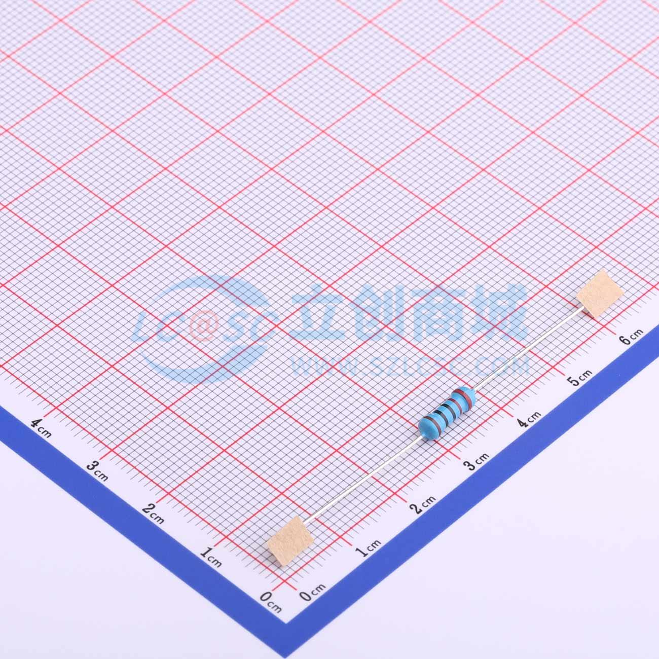 点击查看大图 MF1/2W-220Ω±1%T52实物图