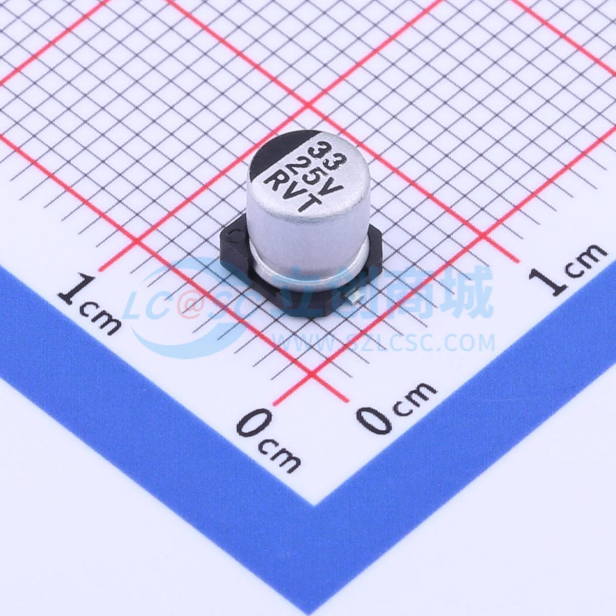 点击查看大图 RVT1E330M0505 33UF 25V实物图