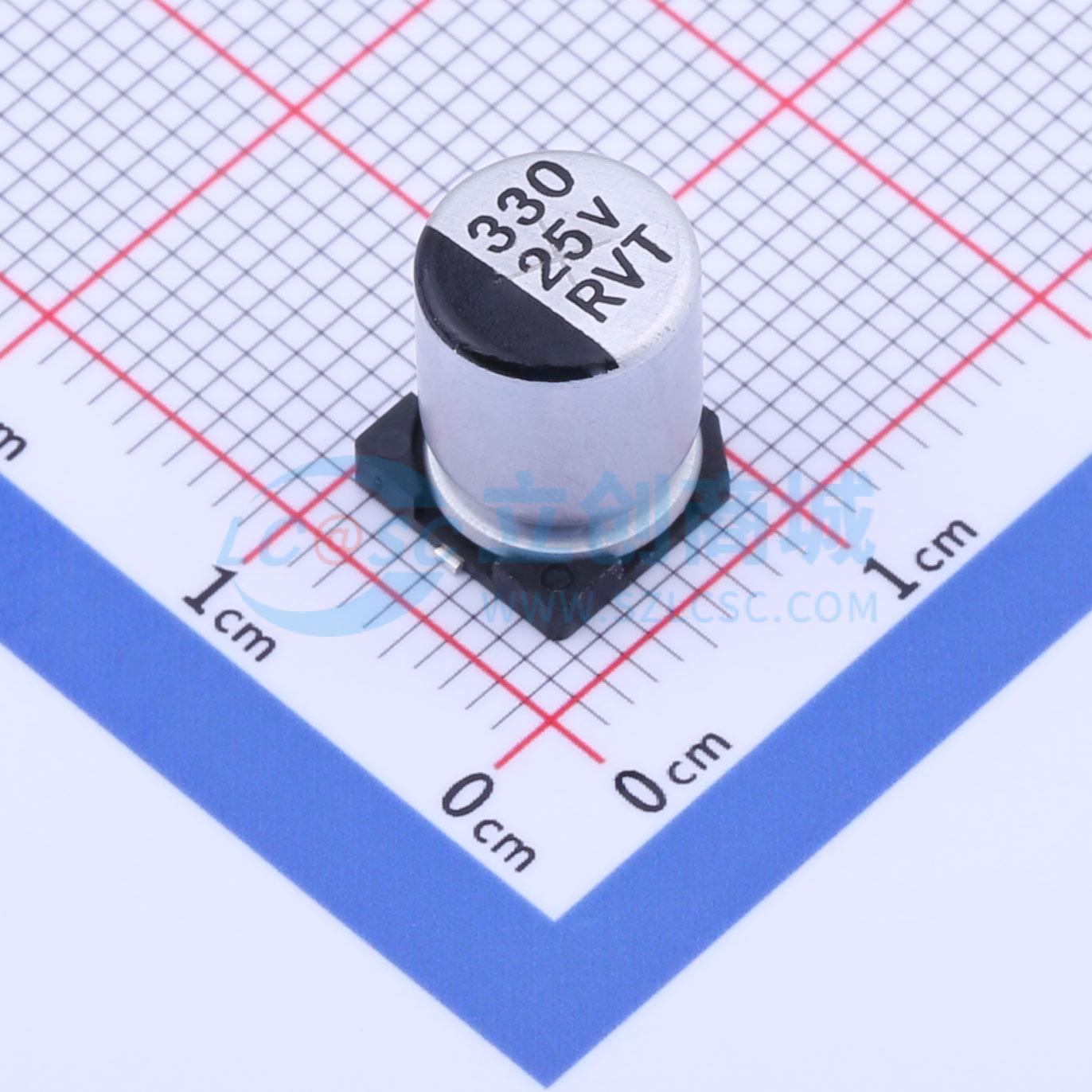 RVT1E331M0810 330UF 25V实物图