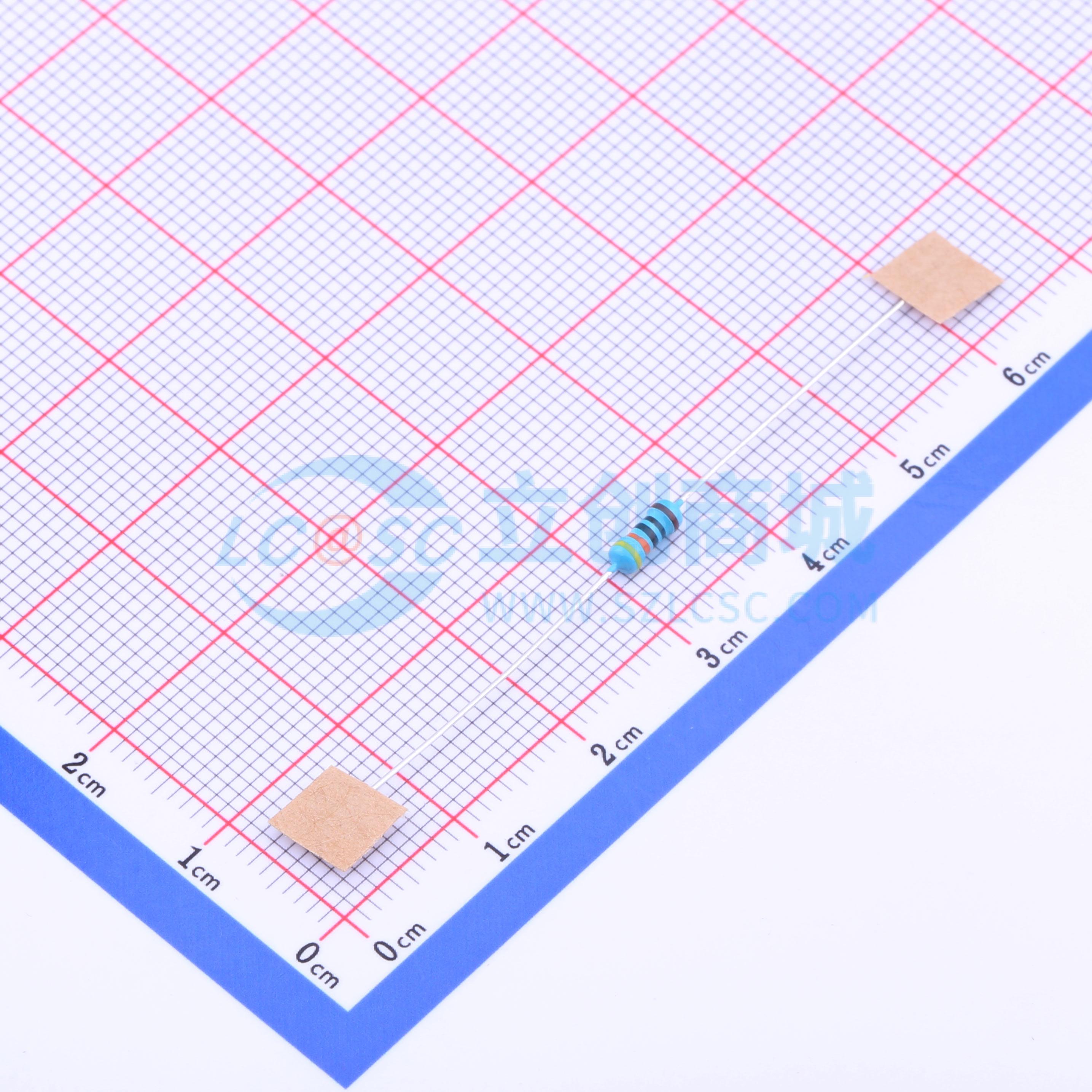 点击查看大图 MF1/4W-430Ω±1%T52实物图