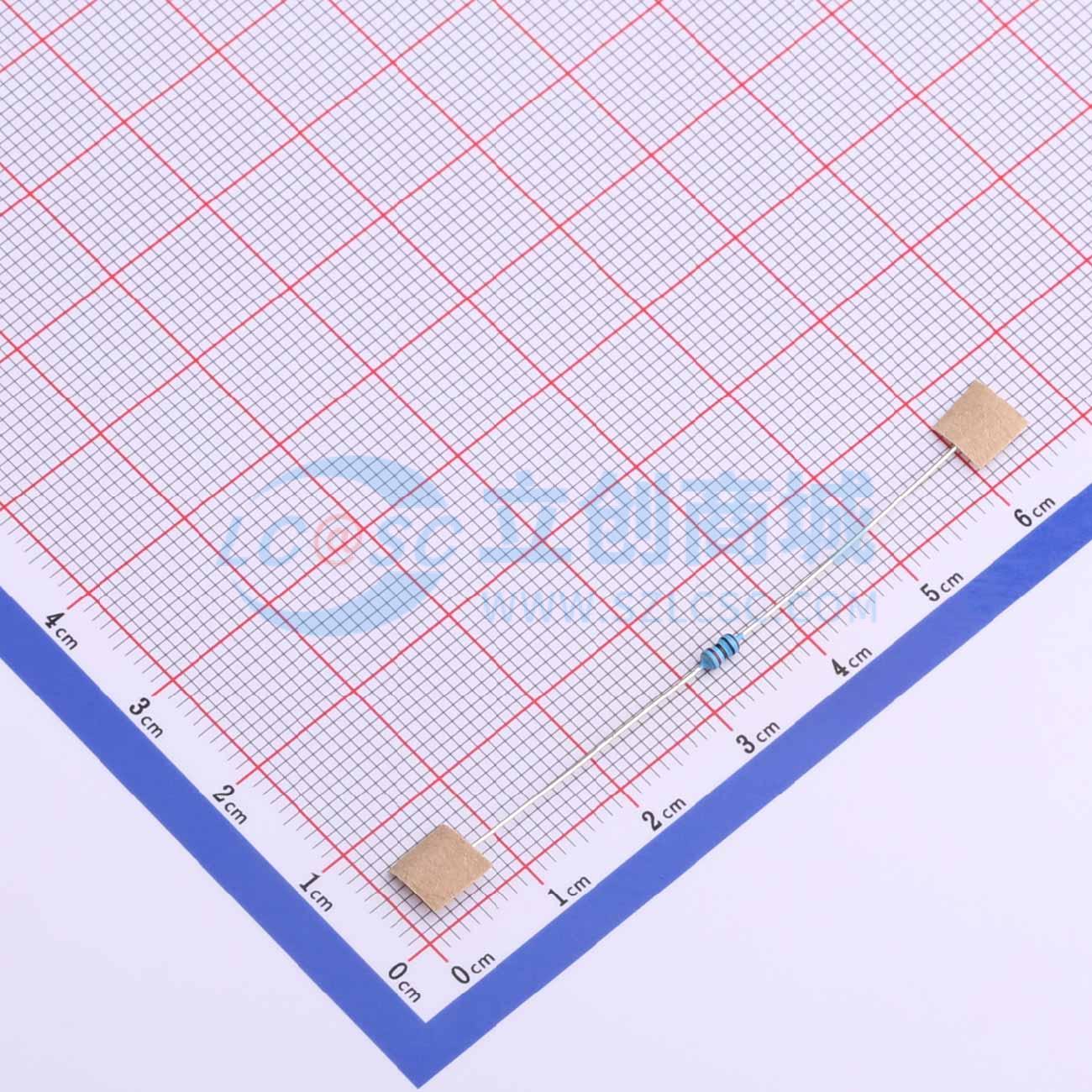 点击查看大图 MF1/8W-820Ω±1%T52实物图