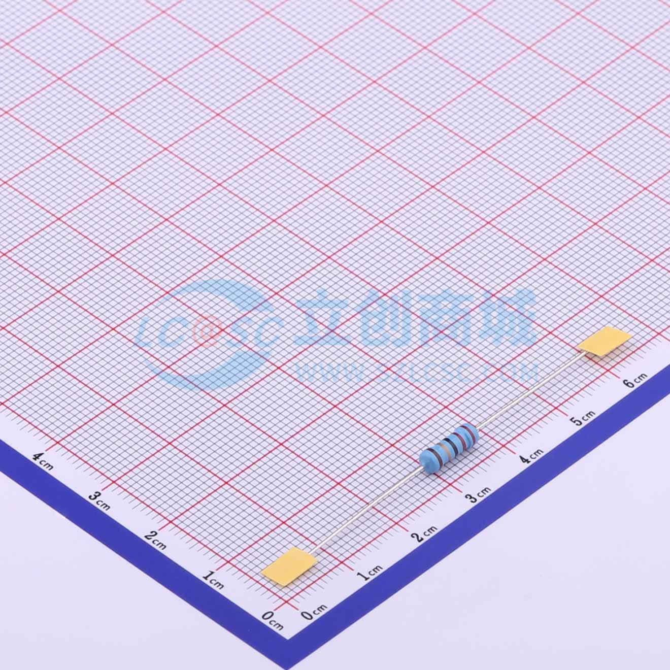 点击查看大图 MF1/2W-22Ω±1%T52实物图