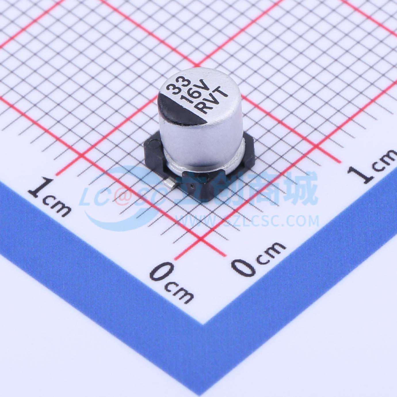 RVT1C330M0505 33UF 16V实物图
