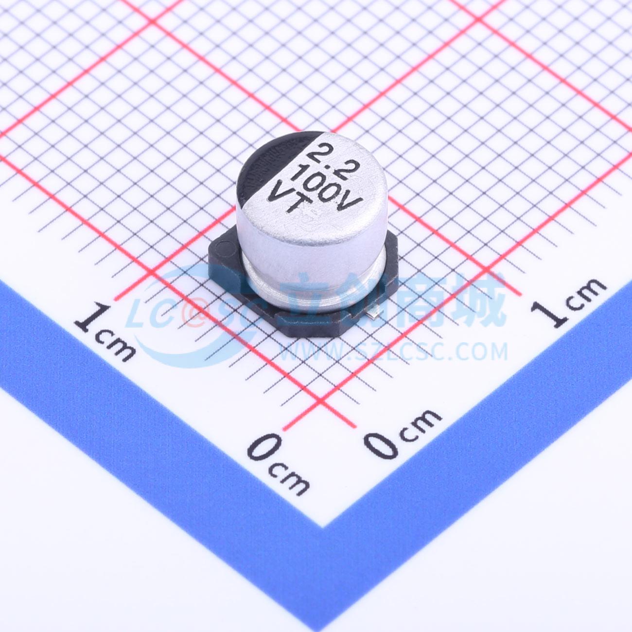 点击查看大图 RVT2A2R2M0605 2.2UF 100V实物图