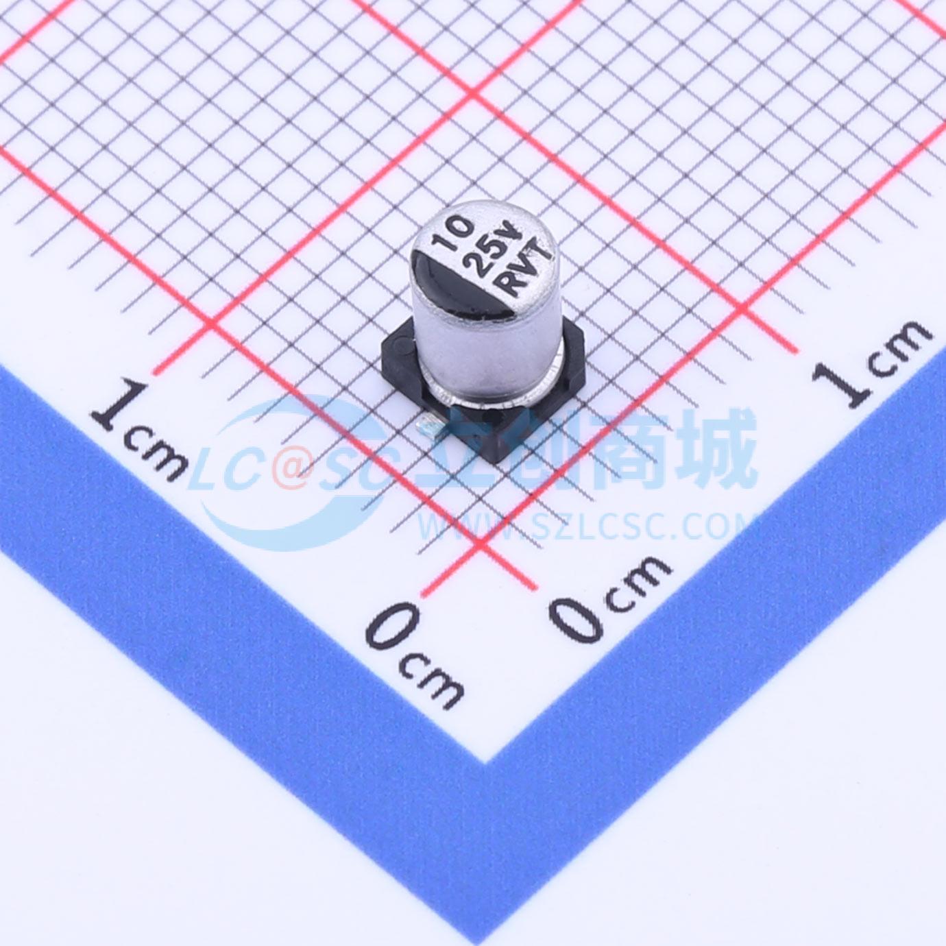 RVT1E100M0405 10UF 25V实物图