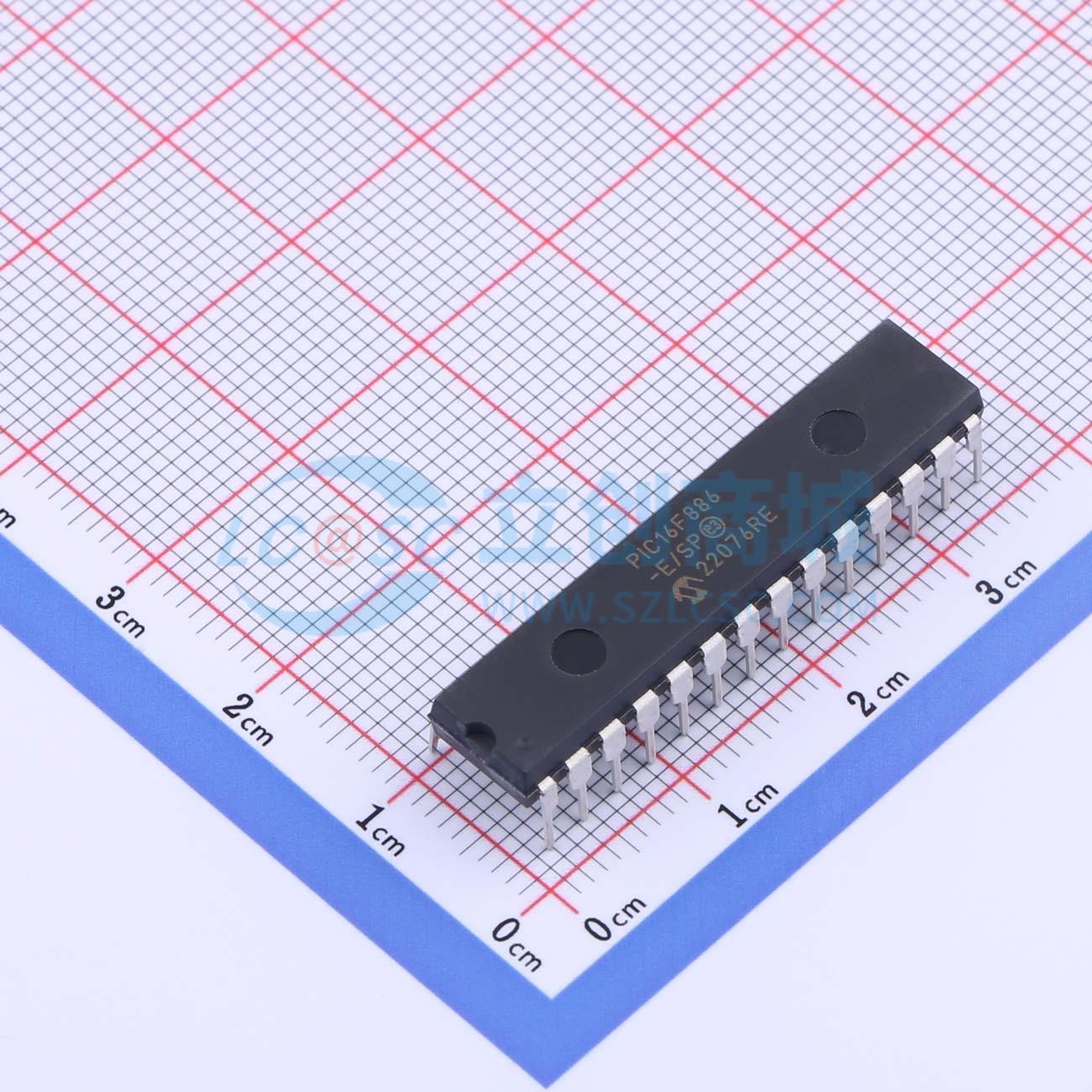 点击查看大图 PIC16F886-E/SP实物图