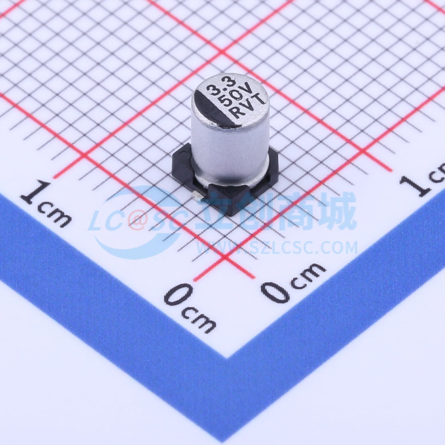 点击查看大图 RVT1H3R3M0405 3.3UF 50V实物图