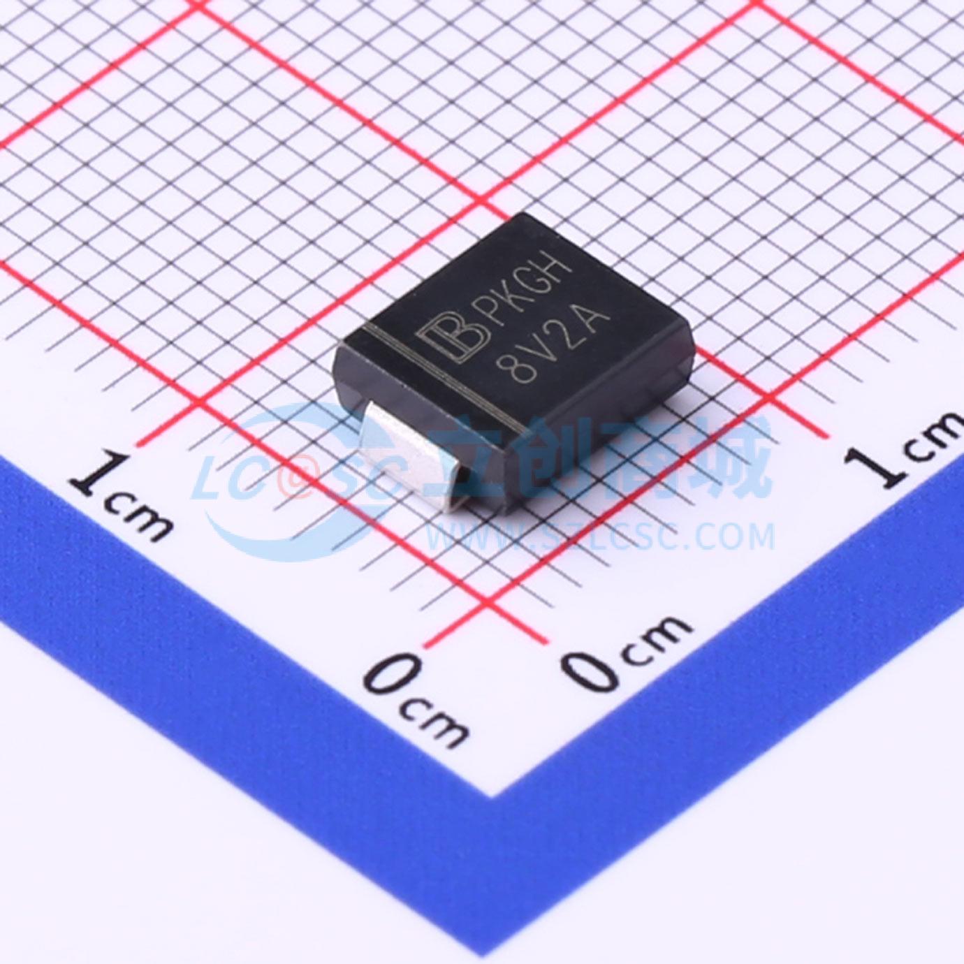 点击查看大图 1.5SMC8.2A/TR7实物图