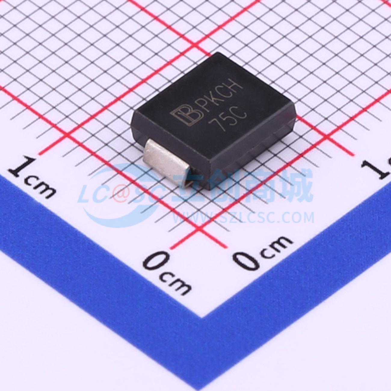 点击查看大图 1.5SMC75CA/TR13实物图