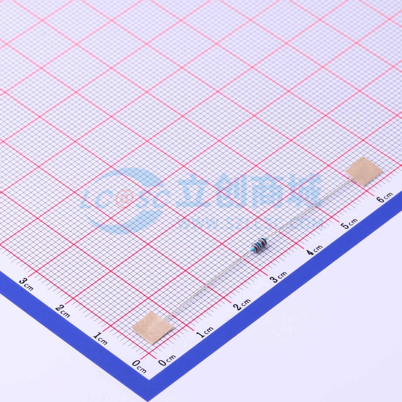 点击查看大图 MF1/8W-22KΩ±1%T52实物图