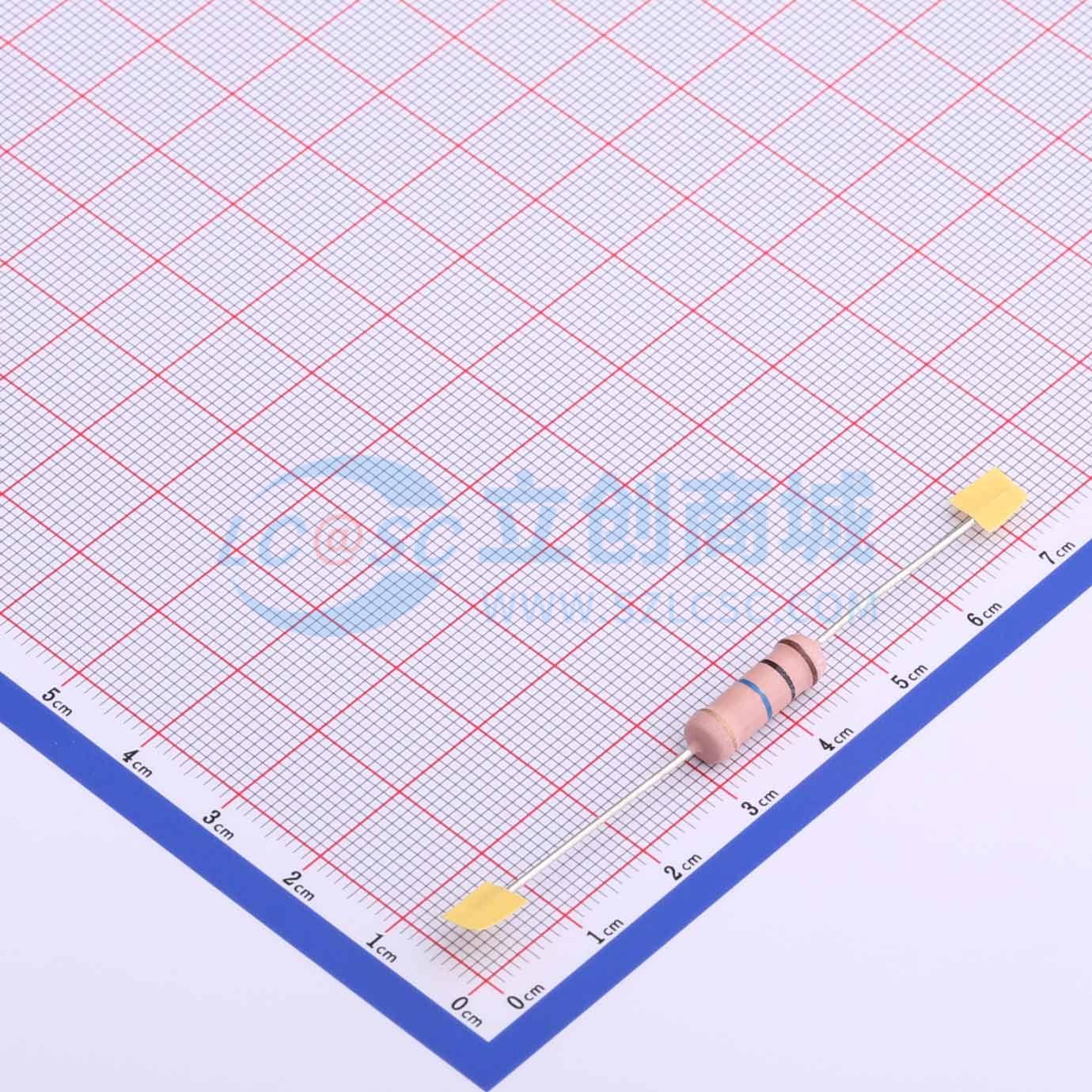 点击查看大图 RI40-2W-10MΩ±5%T实物图