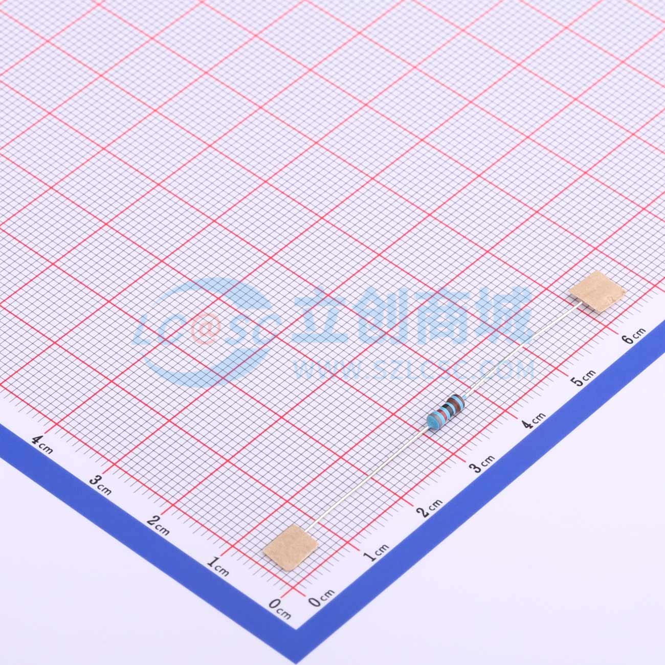 点击查看大图 MF1/4W-8.2KΩ±1%T52实物图