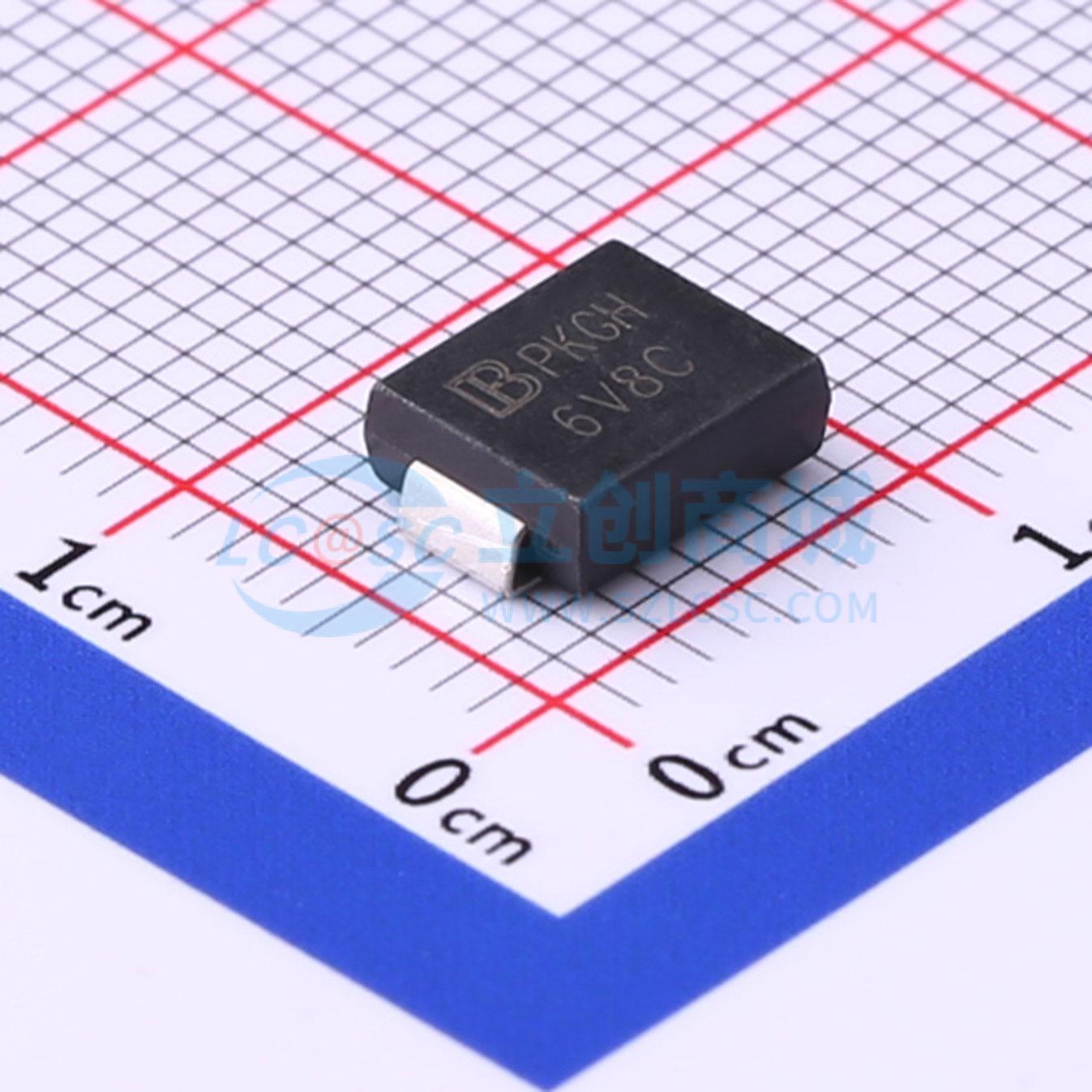 点击查看大图 1.5SMC6.8CA/TR13实物图