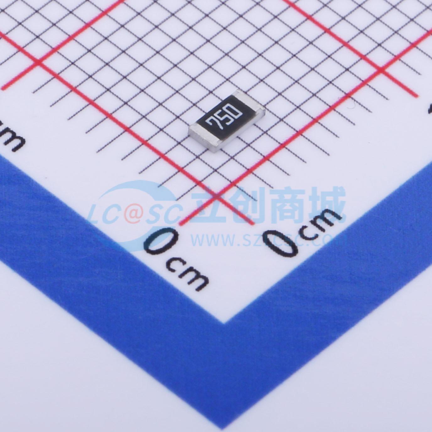 点击查看大图 CR1206J75R0P05Z实物图