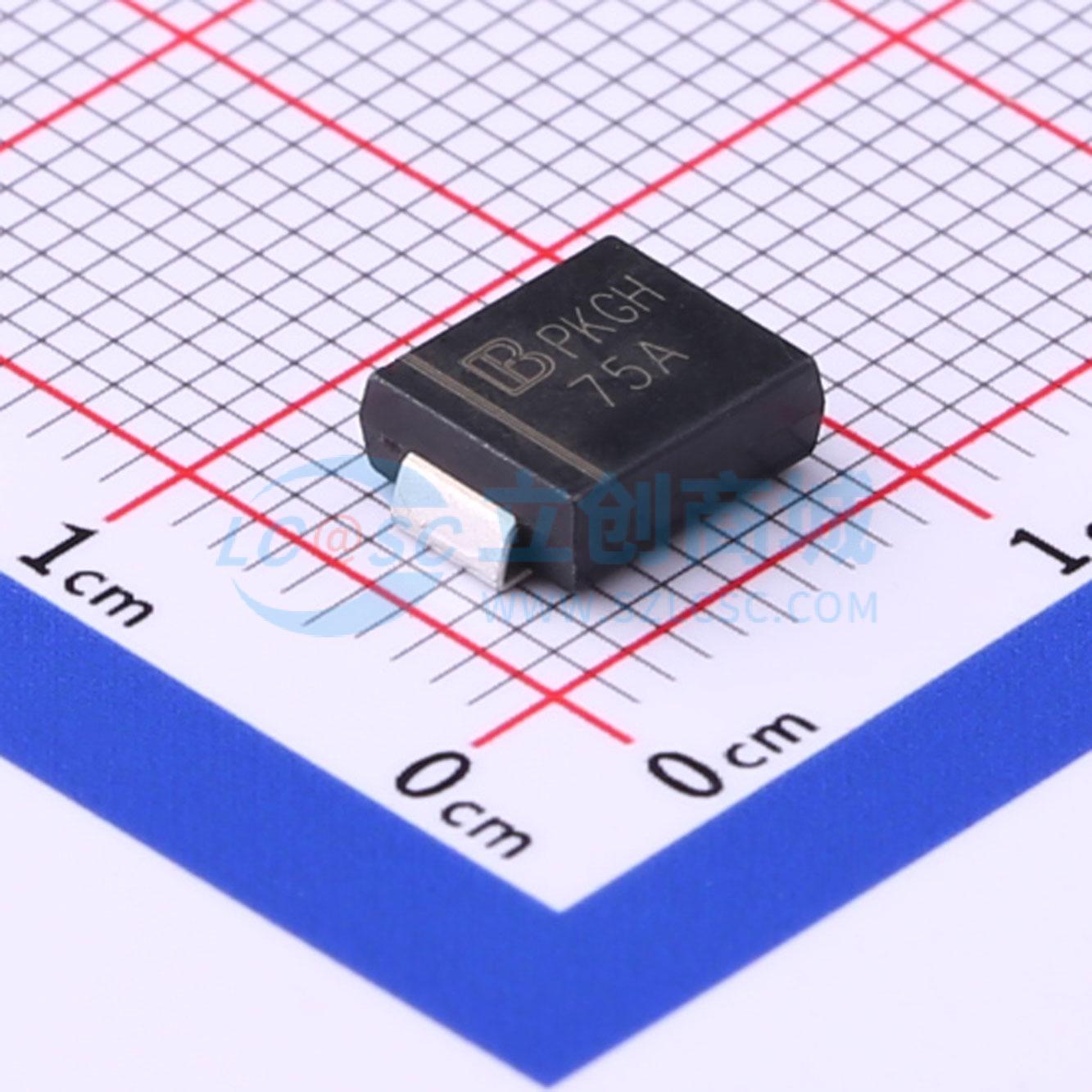 点击查看大图 1.5SMC75A/TR7实物图