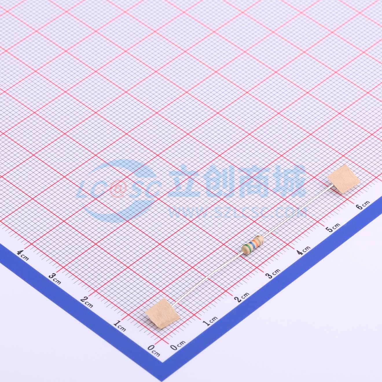 点击查看大图 CF1/4W-56KΩ±5%T52实物图