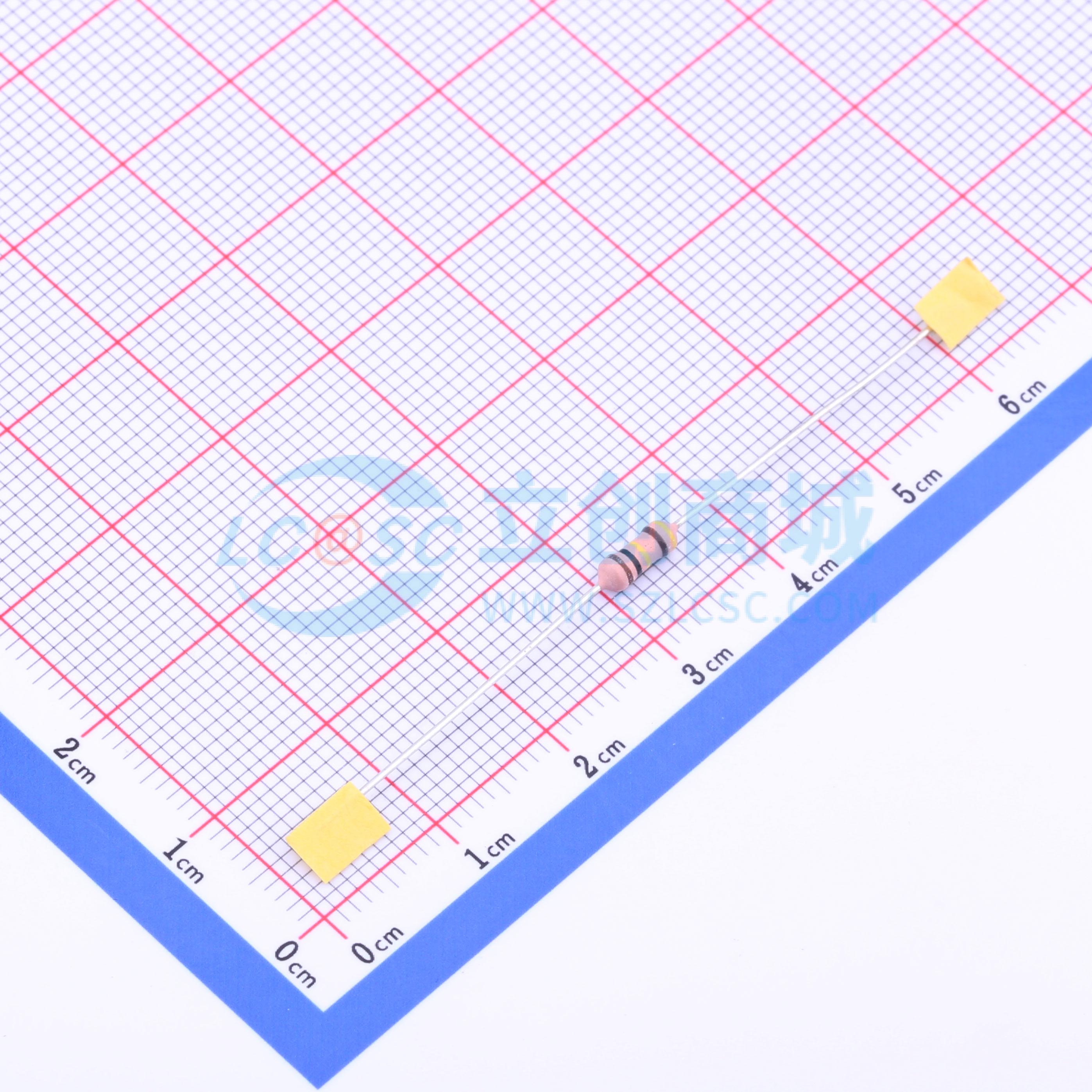 RI40-1/4W-100KΩ±1%T实物图