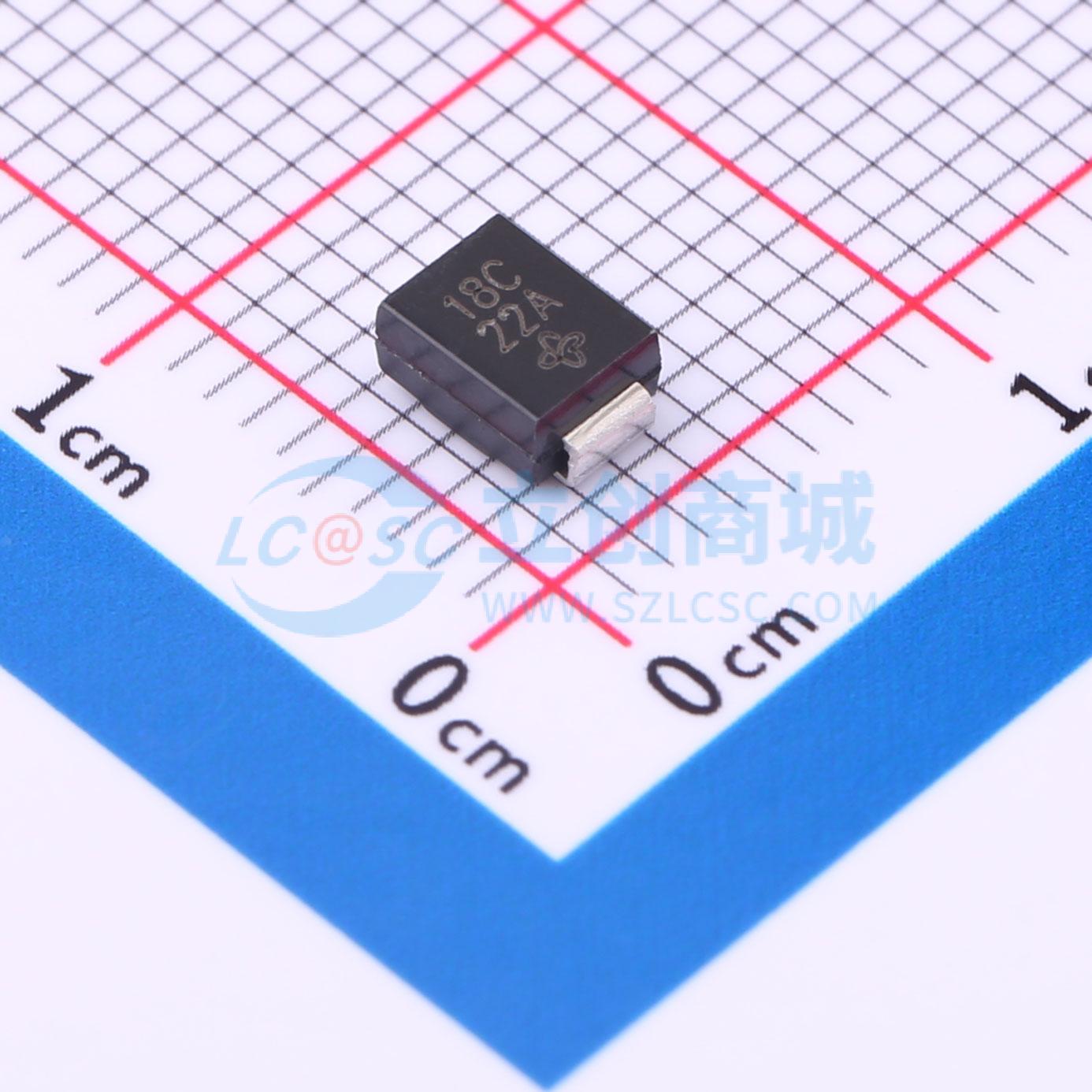 P6SMB18CA-E3/52实物图