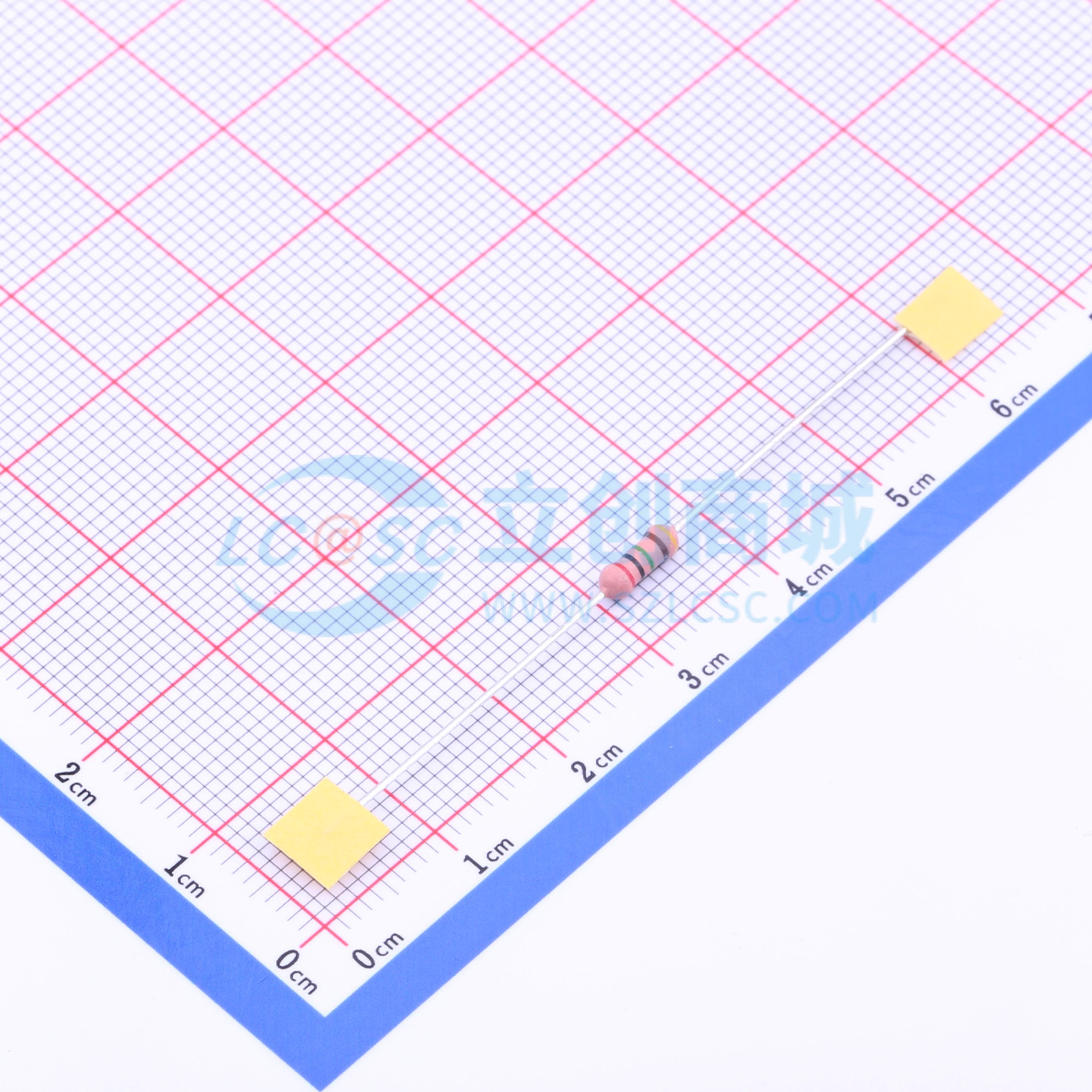 点击查看大图 RI40-1/4W-2MΩ±1%T实物图