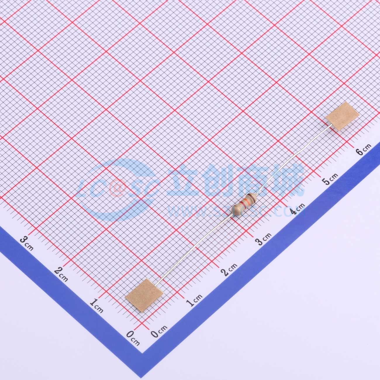 点击查看大图 CF1/4W-1.3KΩ±5%T52实物图