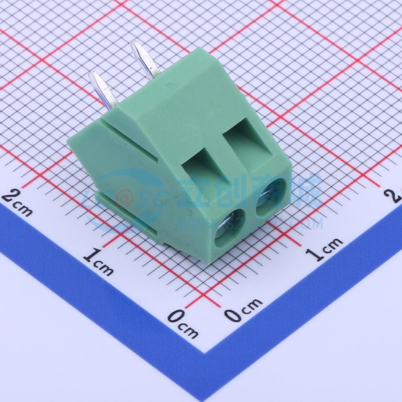 点击查看大图 DB103-5.08-2P-GN-S实物图