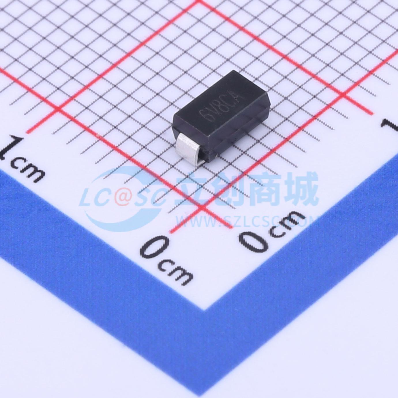 点击查看大图 P4SMA6.8CA实物图
