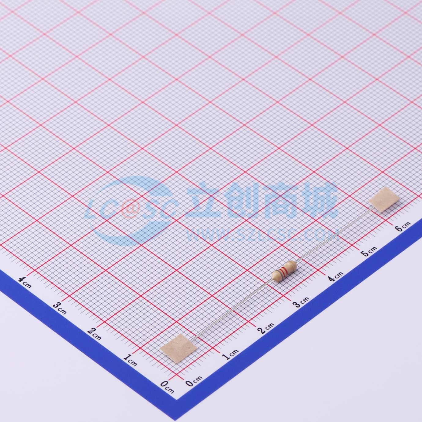 点击查看大图 CF1/4W-8.2KΩ±5%T52实物图