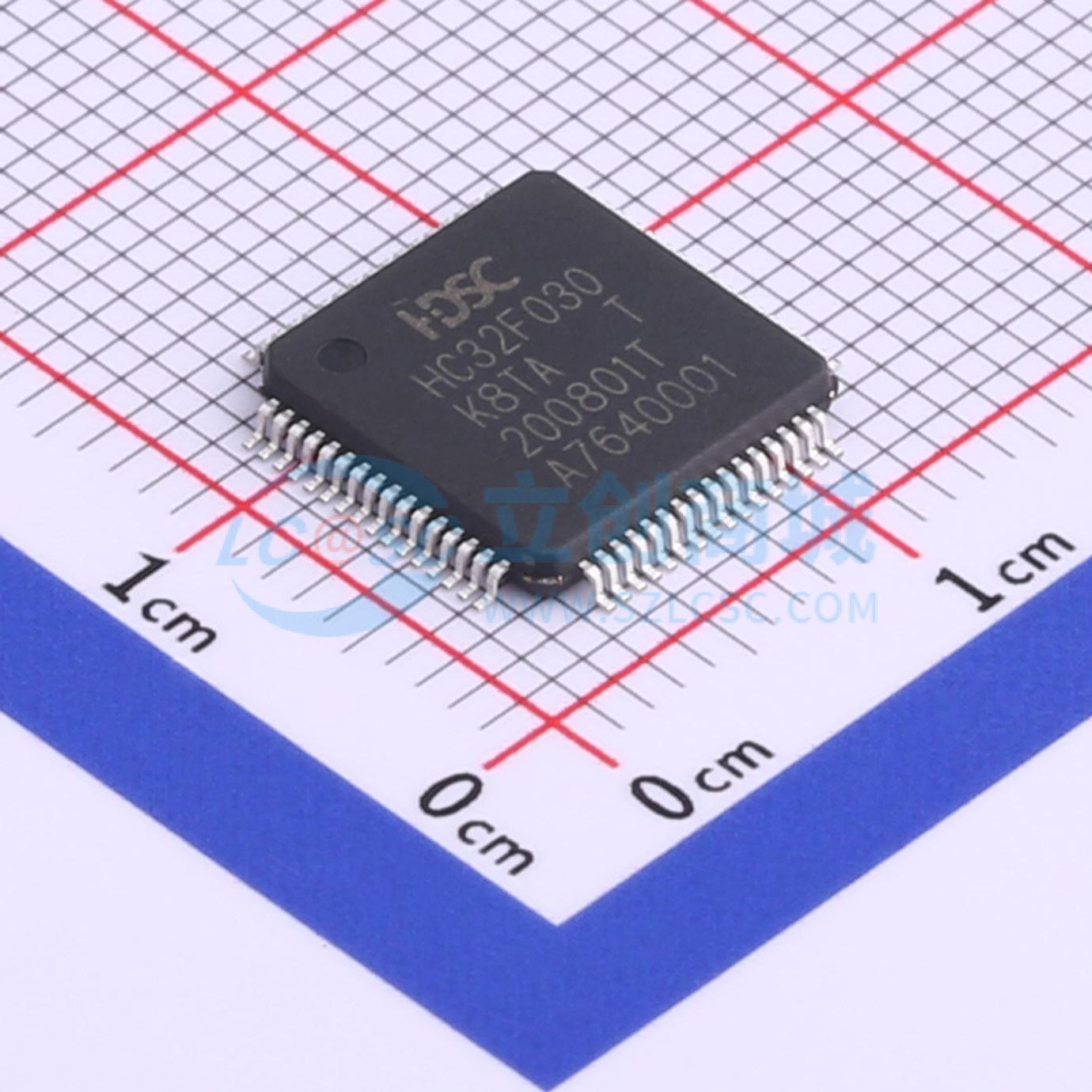 点击查看大图 HC32F030K8TA-LQFP64实物图