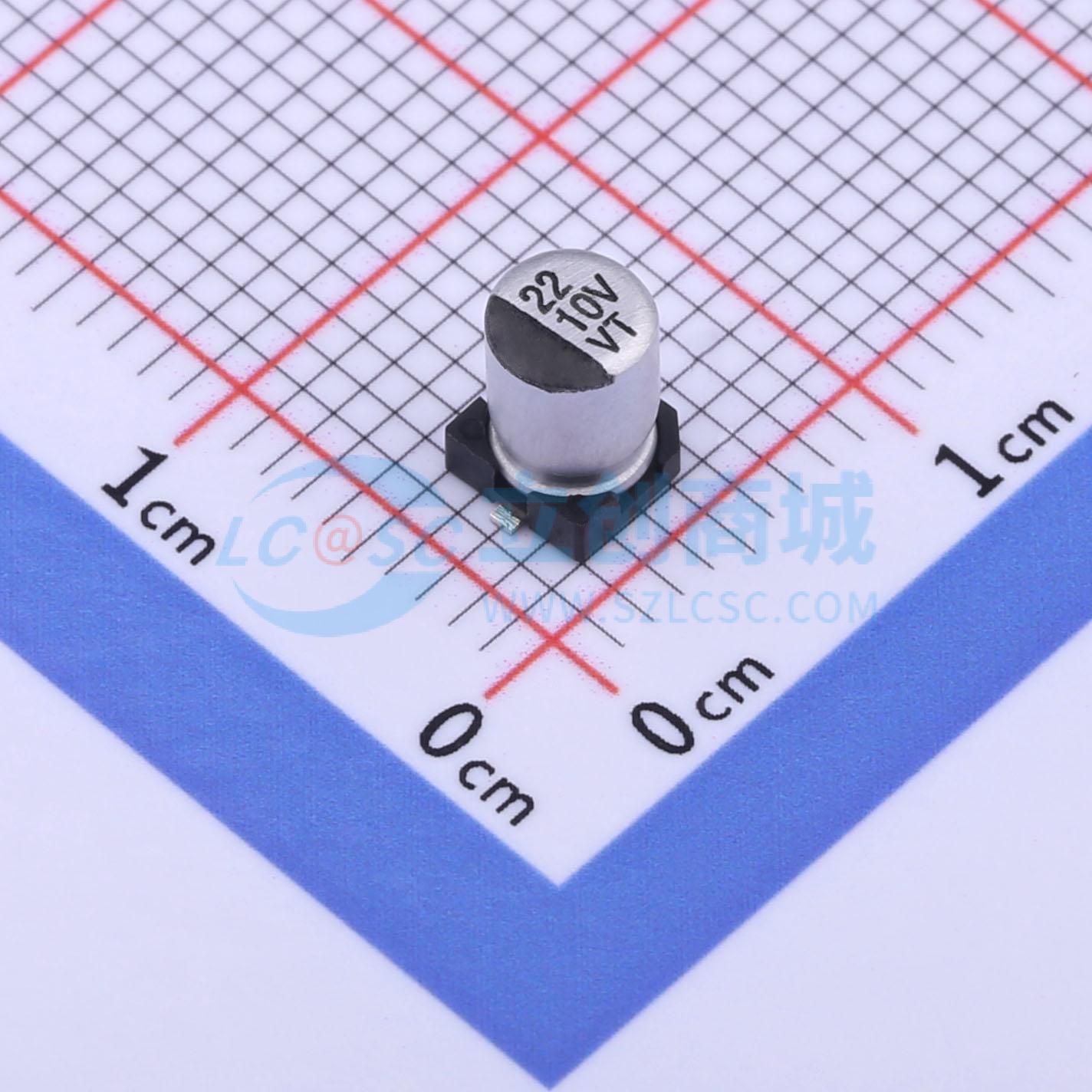 点击查看大图 RVT1A220M0405 22UF 10V实物图