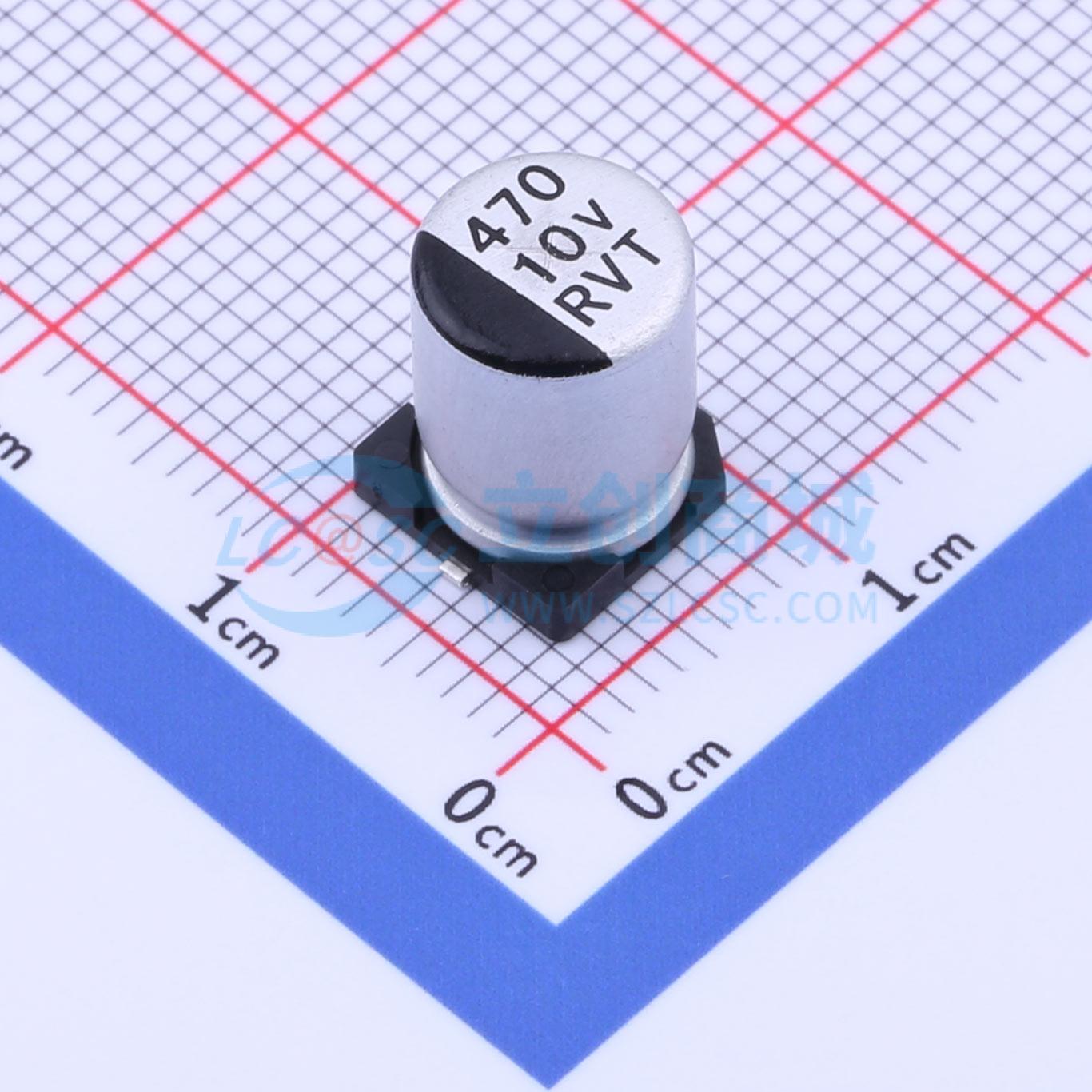 点击查看大图 RVT1A471M0810 470UF 10V实物图