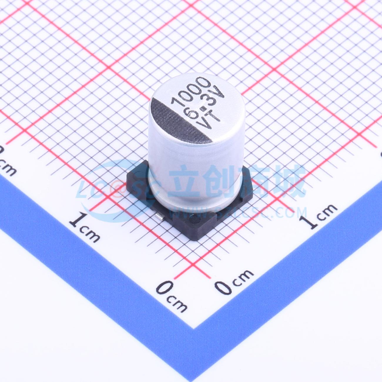 RVT0J102M0810 1000UF 6.3V实物图