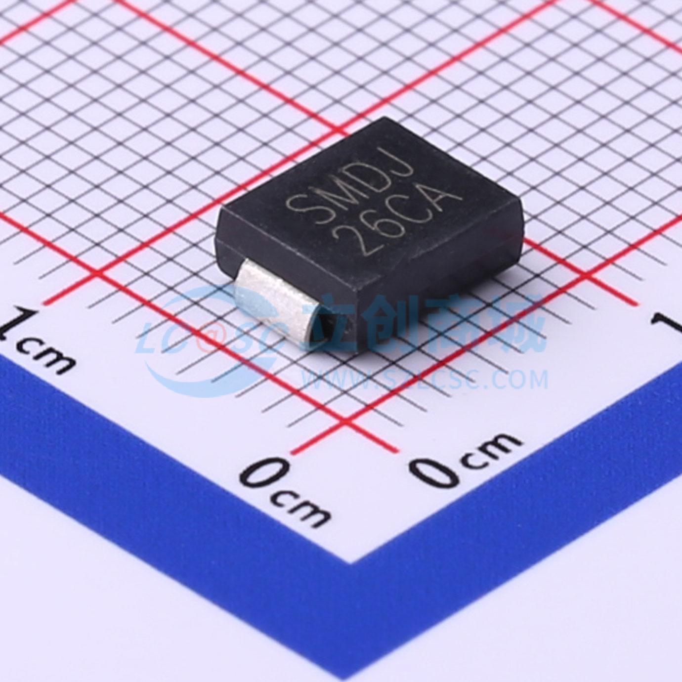点击查看大图 SMDJ26CA实物图