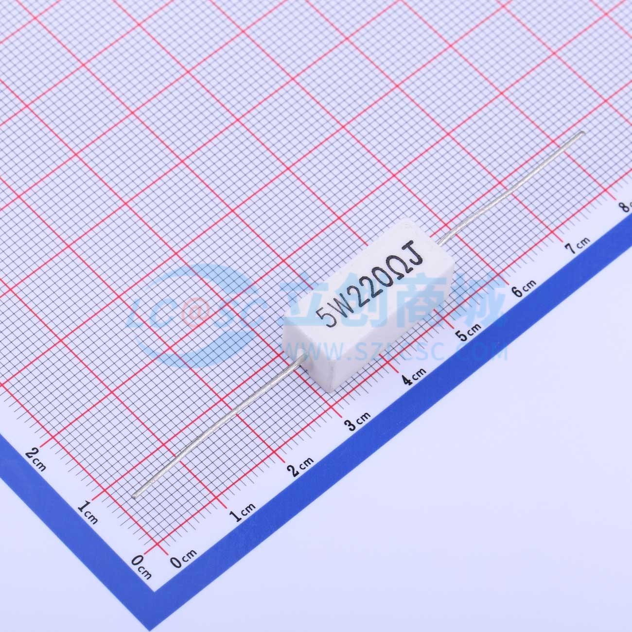 点击查看大图 CR-L5W-220ΩJ实物图