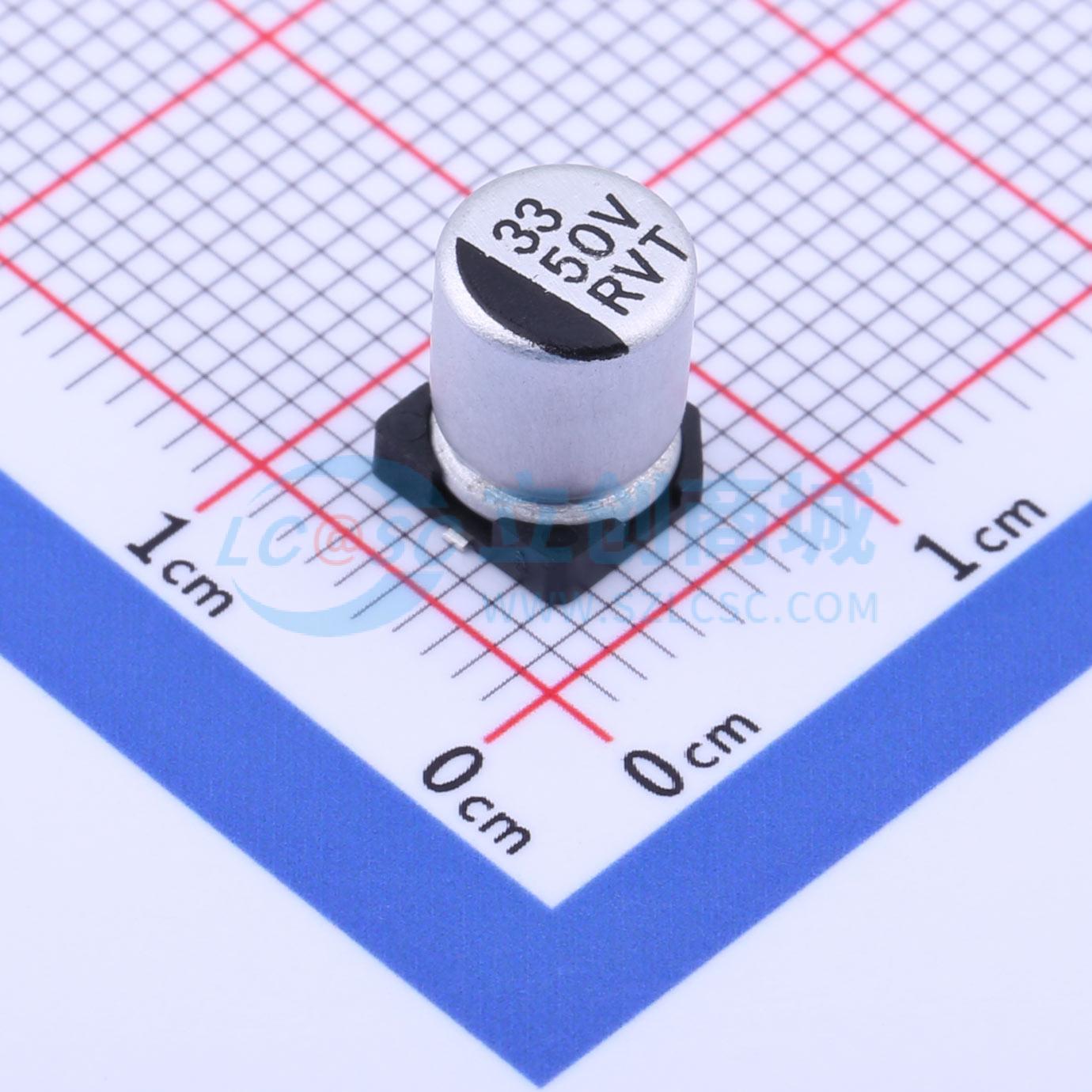 点击查看大图 RVT1H330M0607 33UF 50V实物图