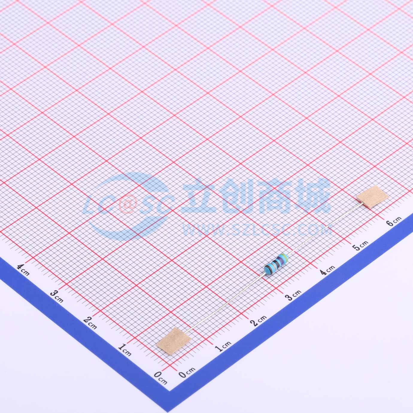 点击查看大图 MF1/4W-47Ω±1%T52实物图