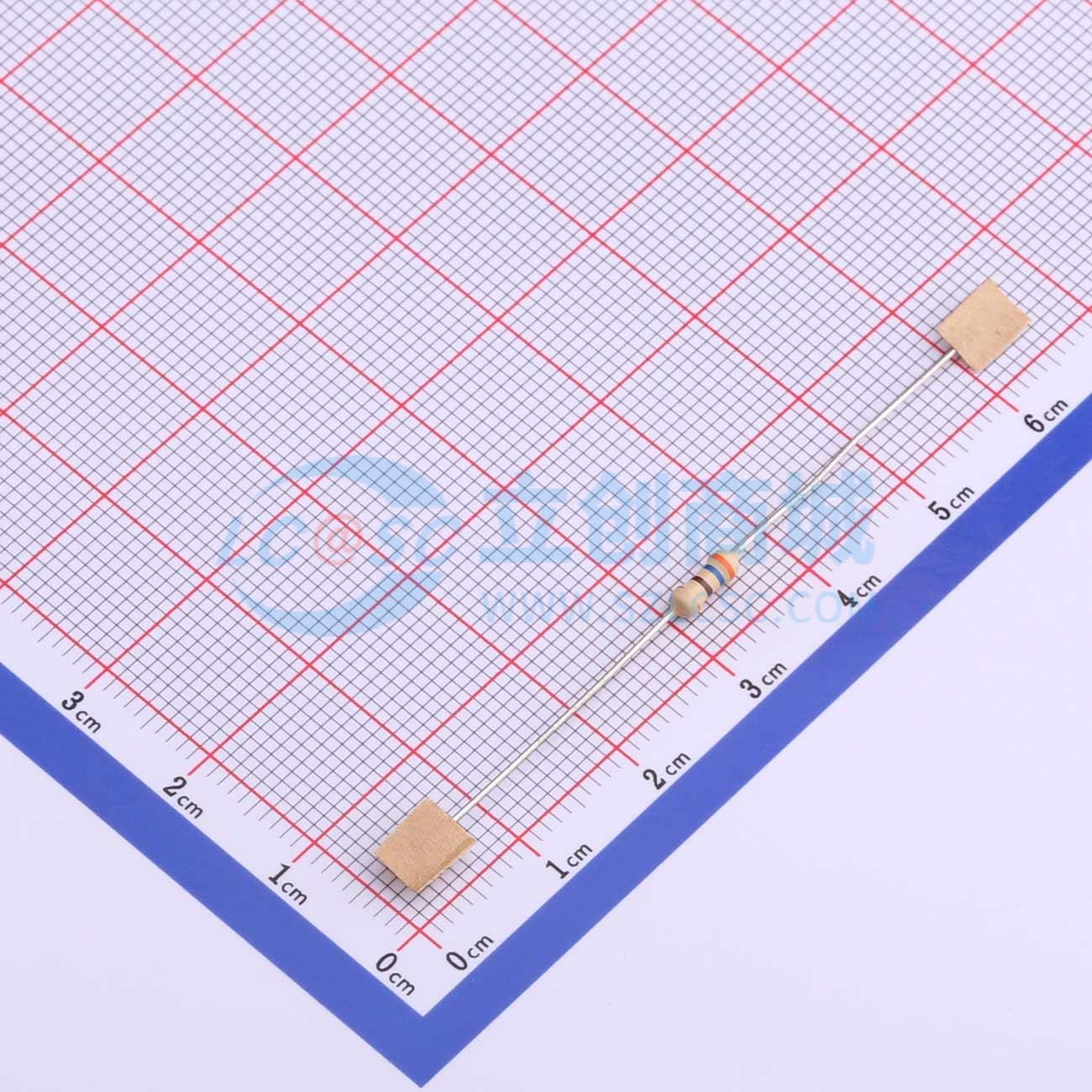 点击查看大图 CF1/4W-360Ω±5%T52实物图