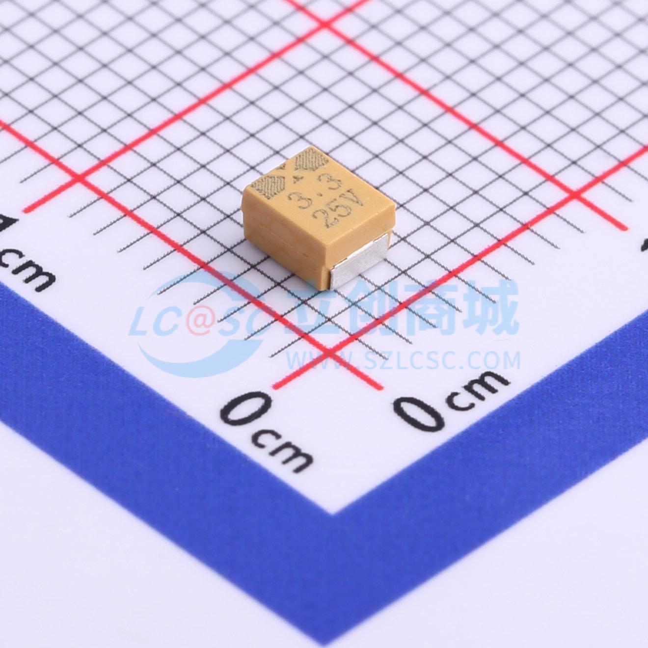 点击查看大图 CA45-B-25V-3.3uF-K实物图