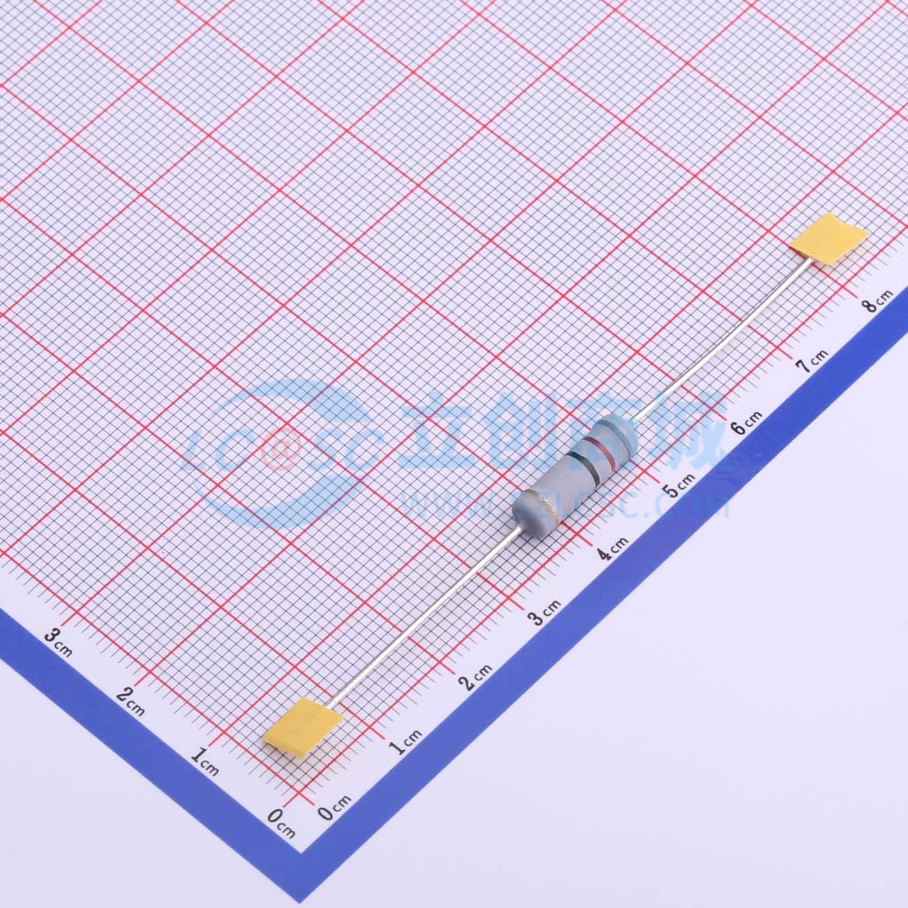 点击查看大图 MOF3WS-82Ω±5%T实物图