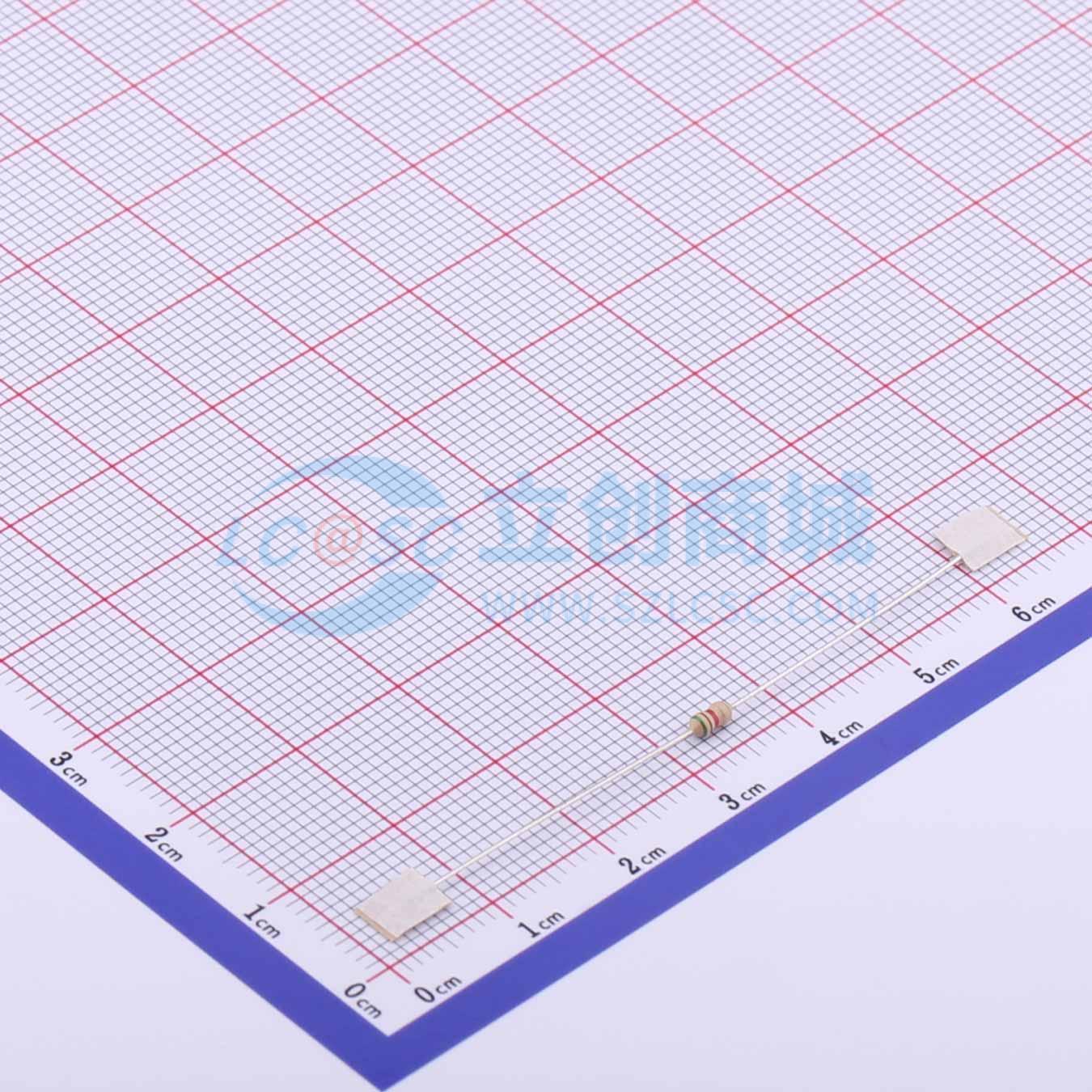 点击查看大图 CF1/6W-5.1KΩ±5%T52实物图