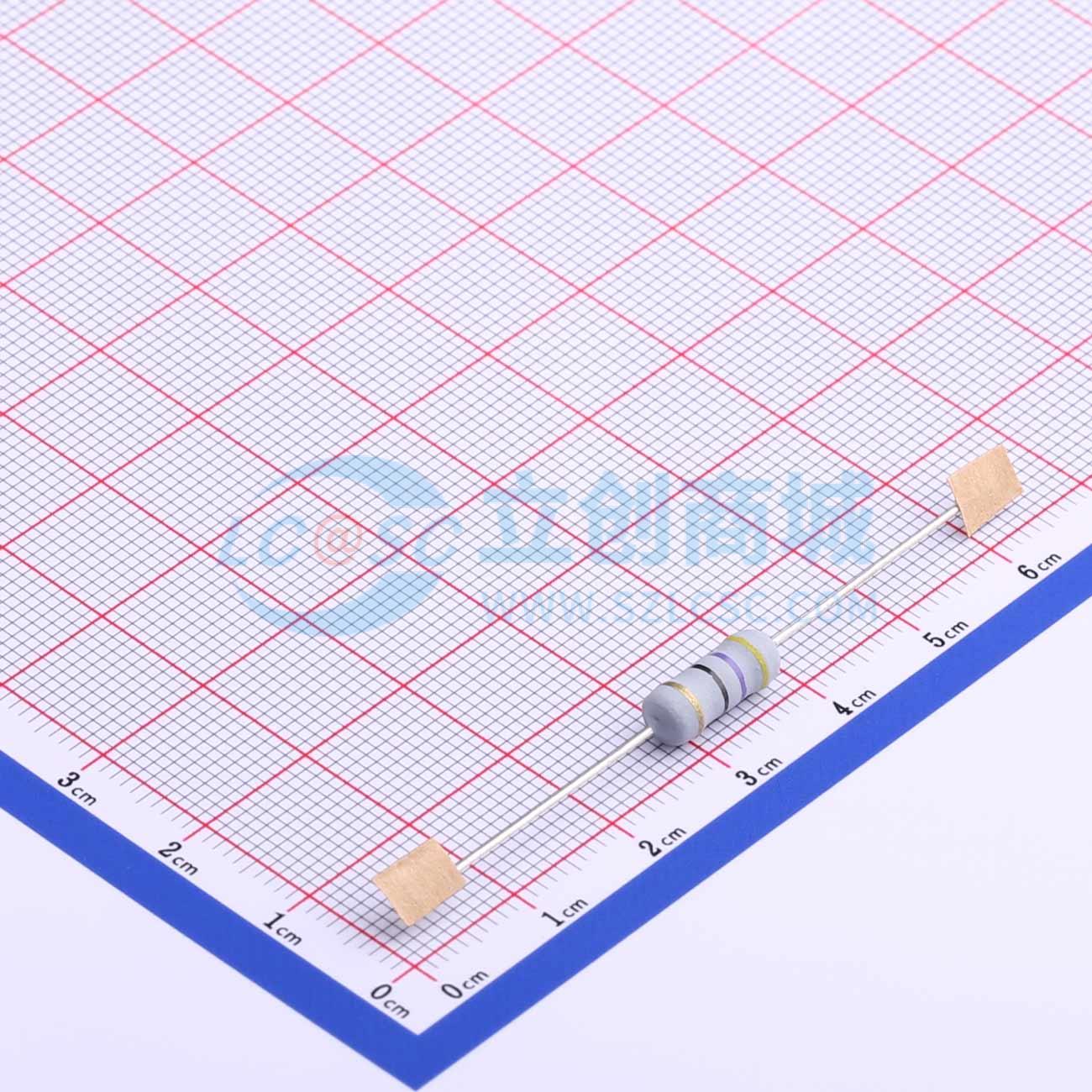 点击查看大图 MO1W-47Ω±5%-TT52实物图