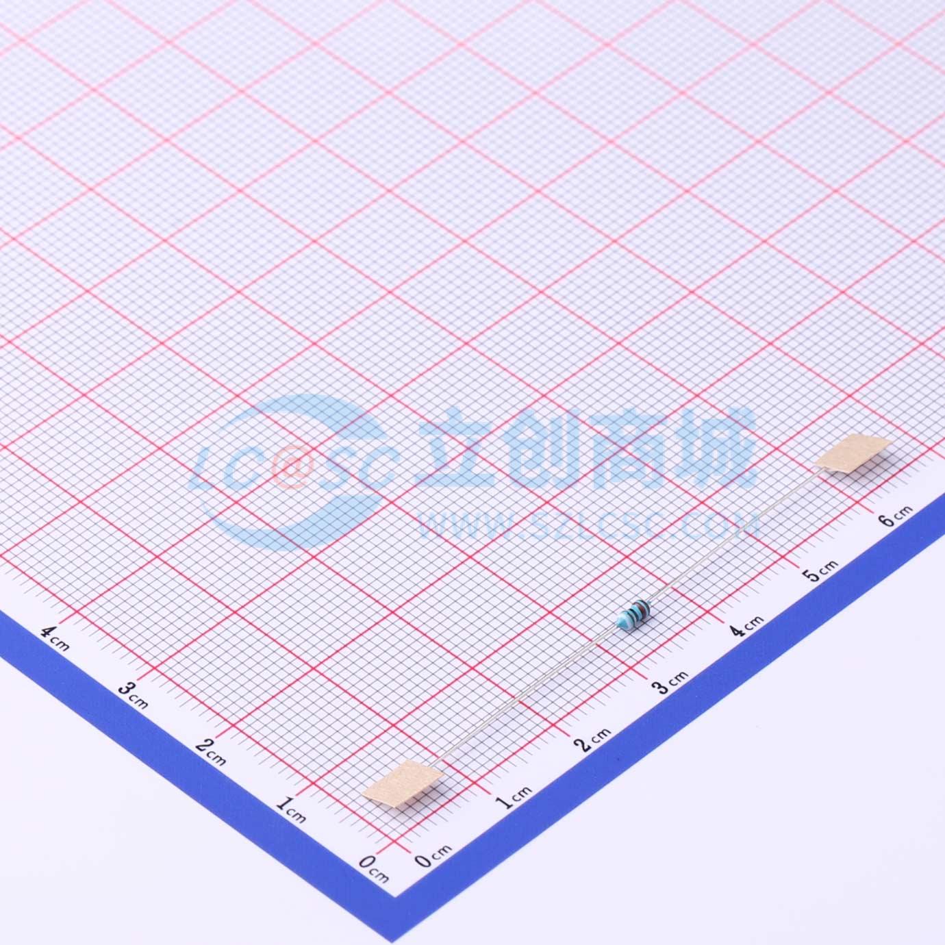 点击查看大图 MF1/8W-9.1KΩ±1%T52实物图